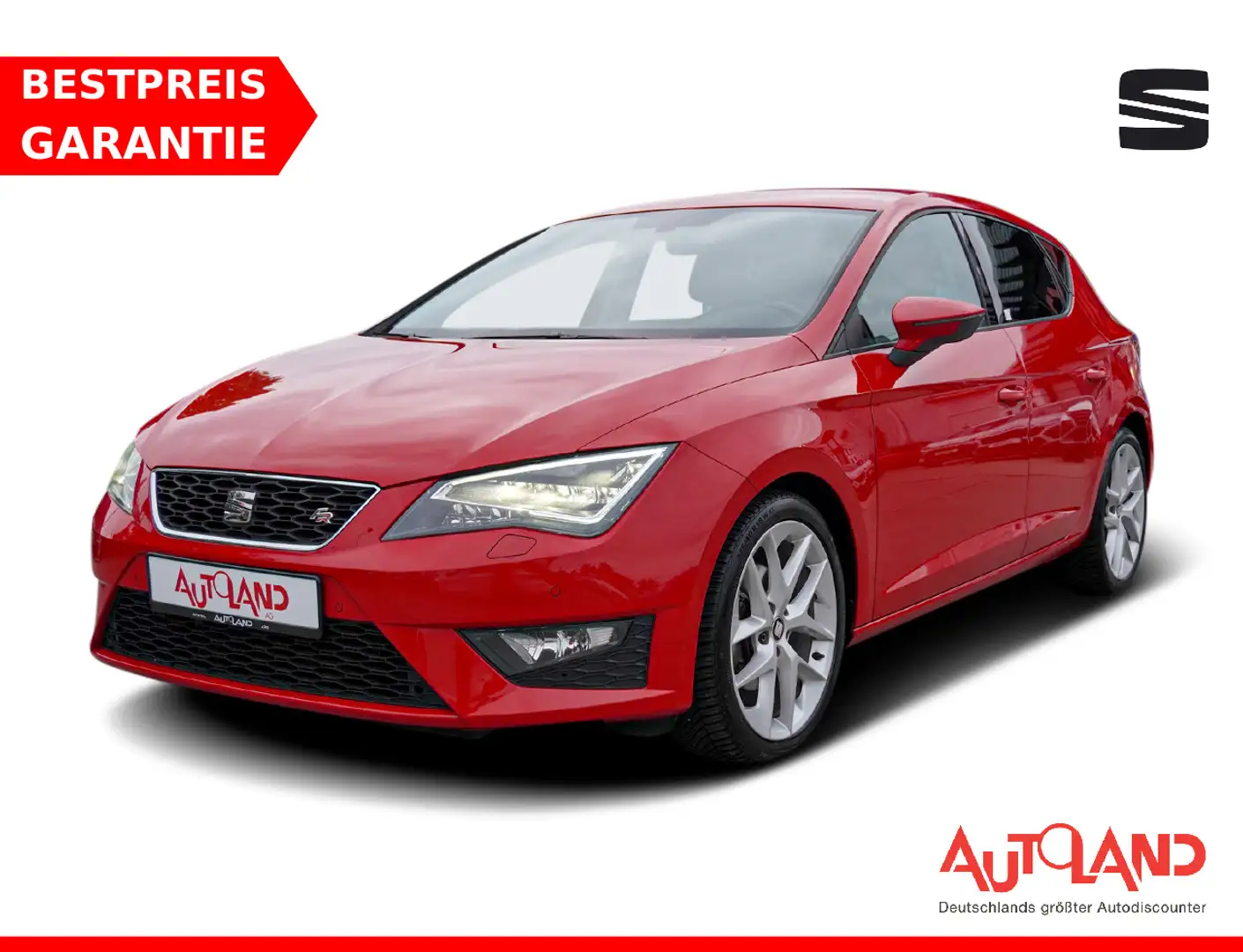SEAT Leon 1.4 FR Sitzheizung Teilleder Bluetooth PDC Rosso - 1