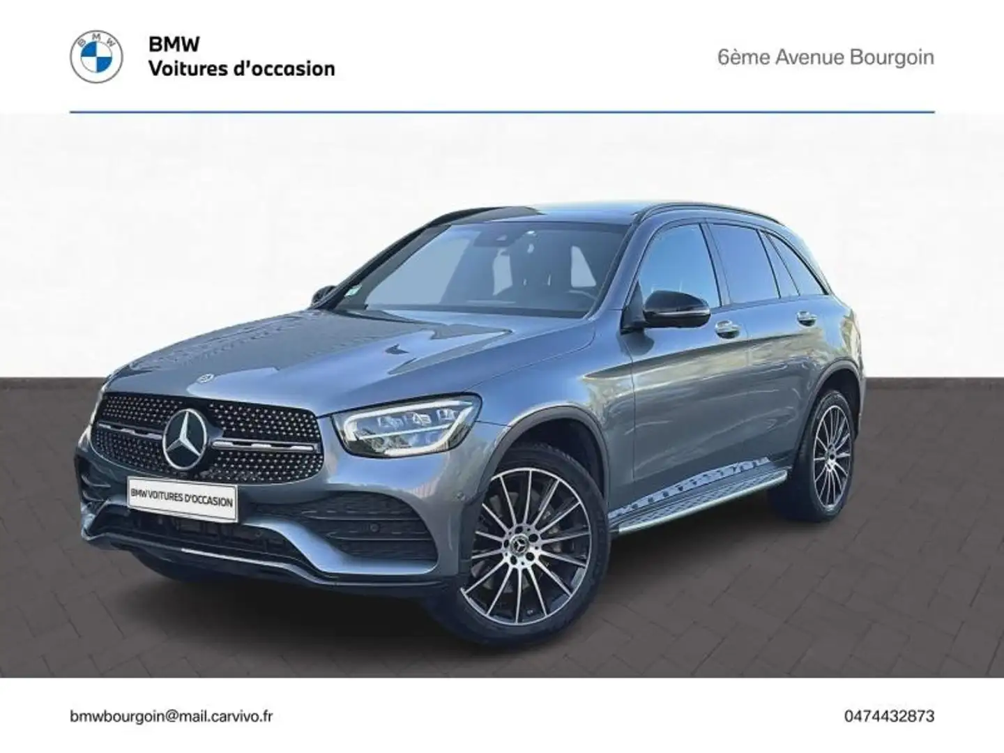 Mercedes-Benz GLC 300 300 e 211+122ch AMG Line 4Matic 9G-Tronic Euro6d-T Gris - 1