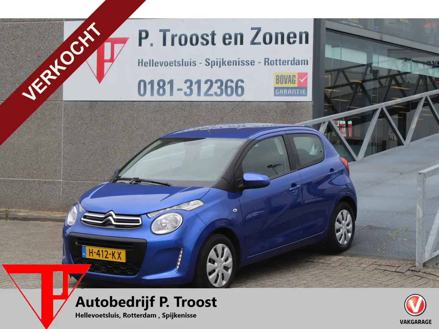 Citroen C1 1.0 VTi Feel Airco/Toerenteller/Bluetooth/Multifun Blauw - 1