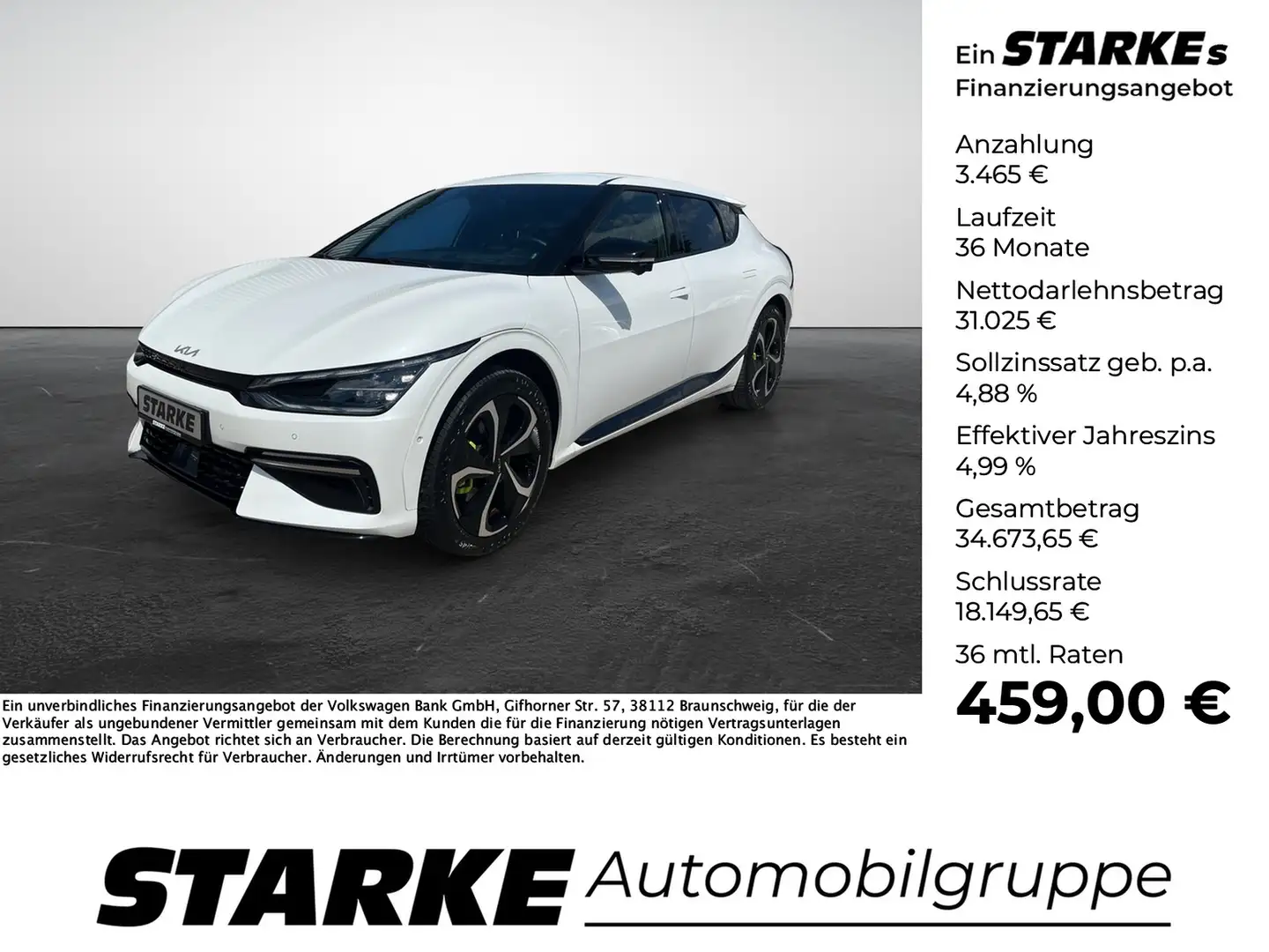 Kia EV6 GT-Line 4WD Weiß - 1