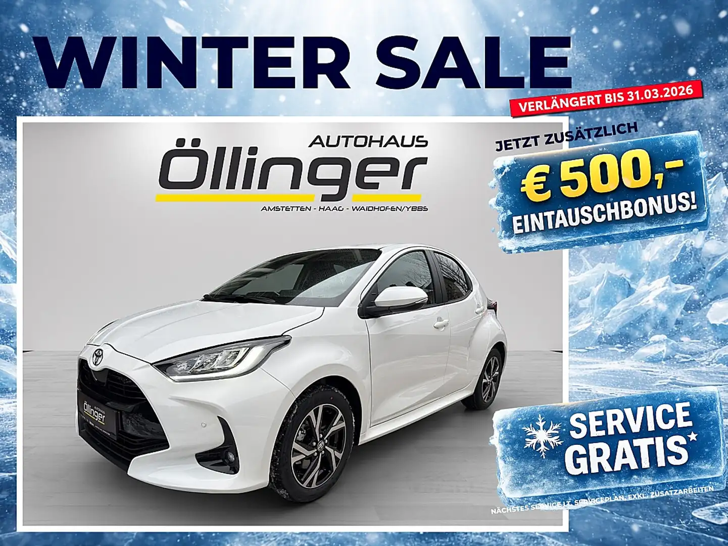 Toyota Yaris 1,5 VVT-i Hybrid Active Drive Weiß - 1