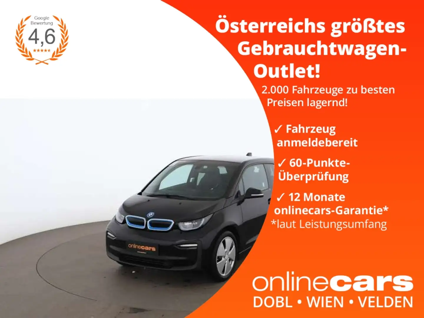 BMW i3 120Ah Aut LED WAERMEPUMPE NAVI SITZHZG R-CAM Schwarz - 1