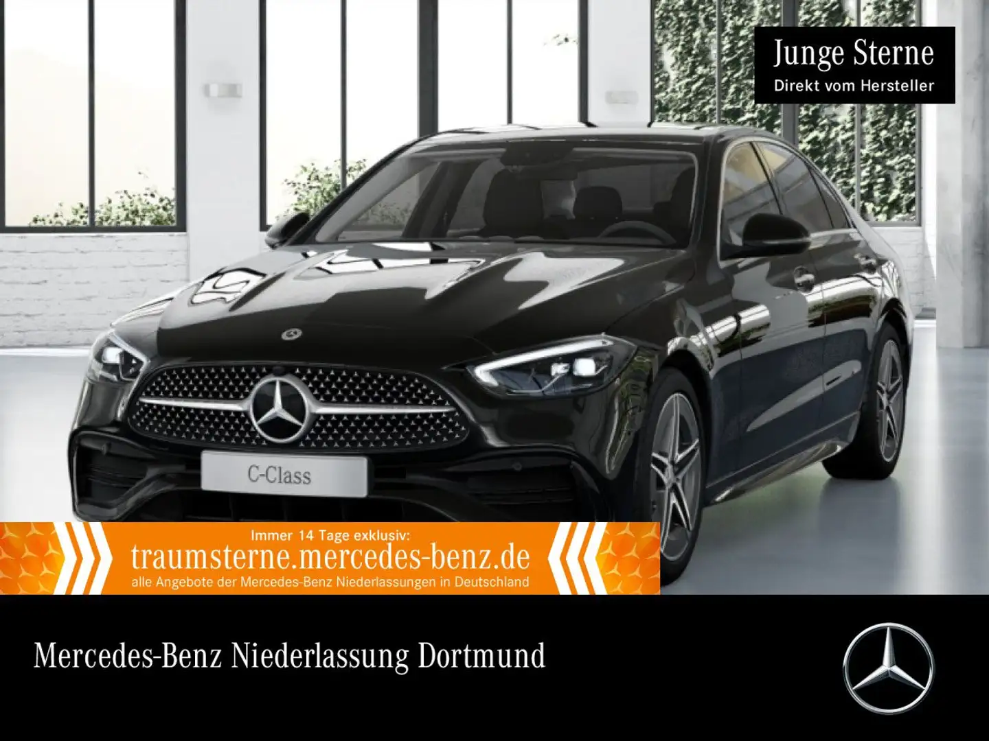 Mercedes-Benz C 200 4M AMG+AHK+LED+KAMERA+TOTW+KEYLESS+9G Schwarz - 1