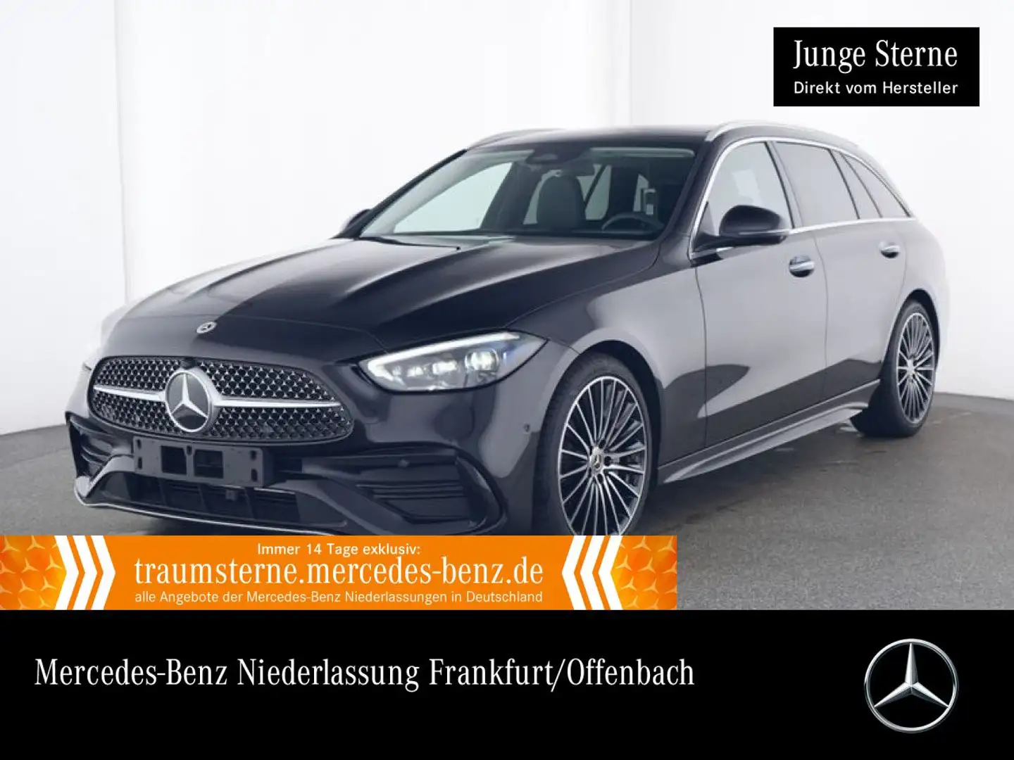 Mercedes-Benz C 180 T AMG+PANO+360+BURMESTER+19"+TOTW+KEYLESS+9G Schwarz - 1