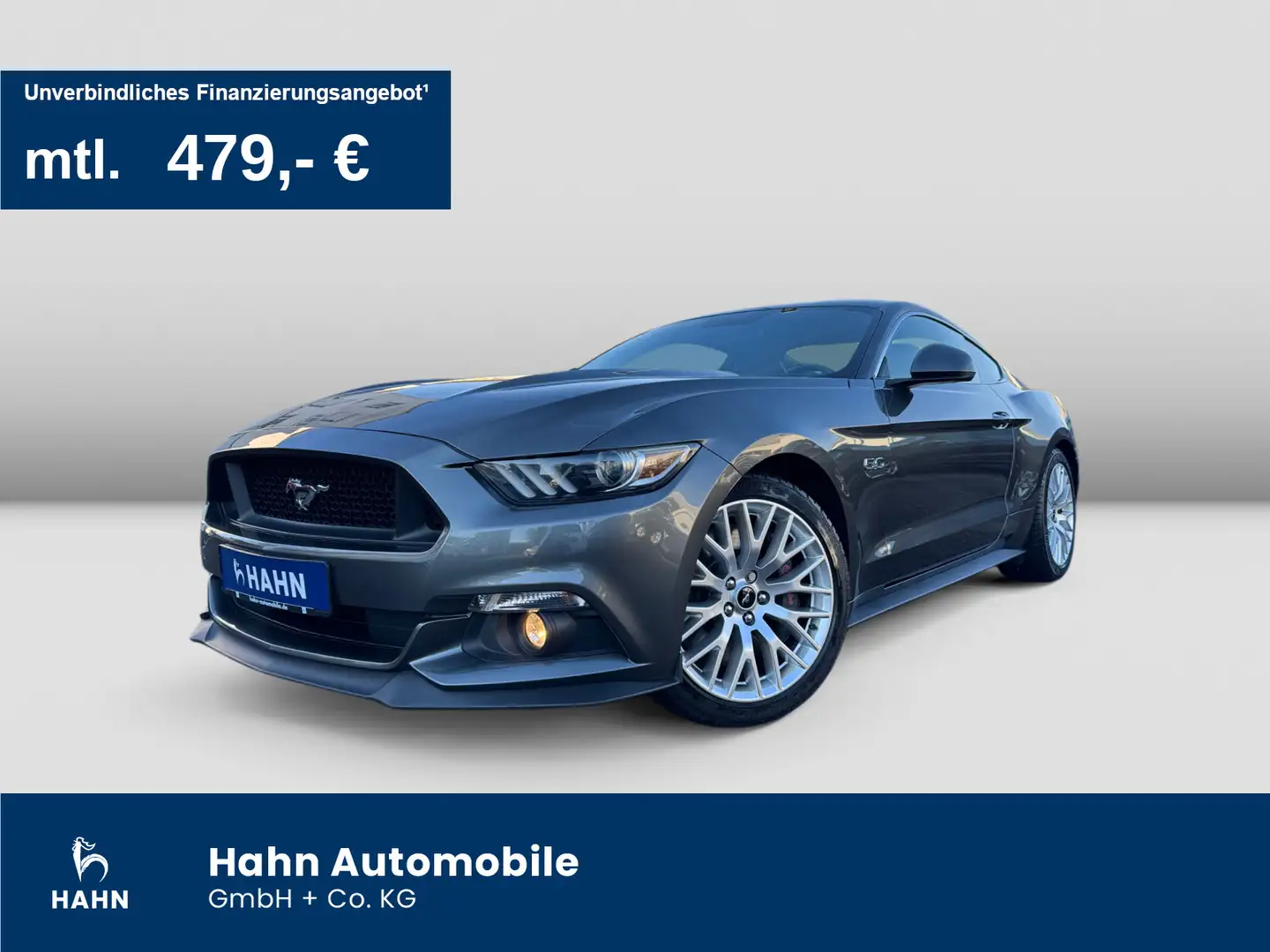Ford Mustang GT 5.0 Ti-VCT V8 Auto Cam Tempo Climatr Grijs - 1