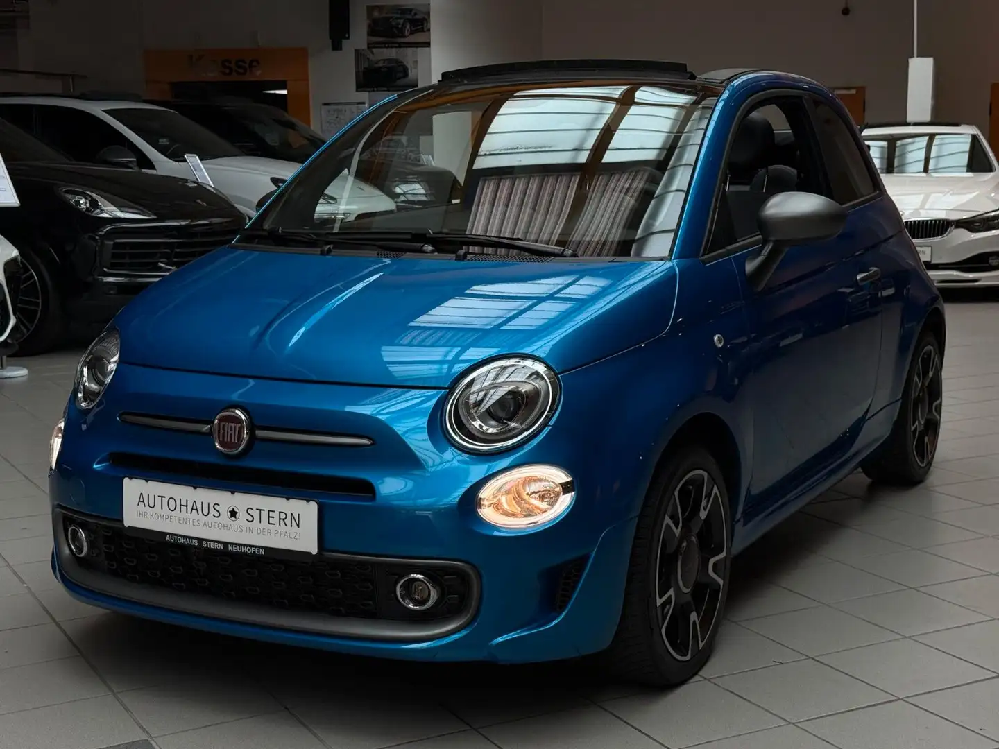 Fiat 500C Sport|7.295km|Automatik|PDC|Klima|Navi|BT Bleu - 1