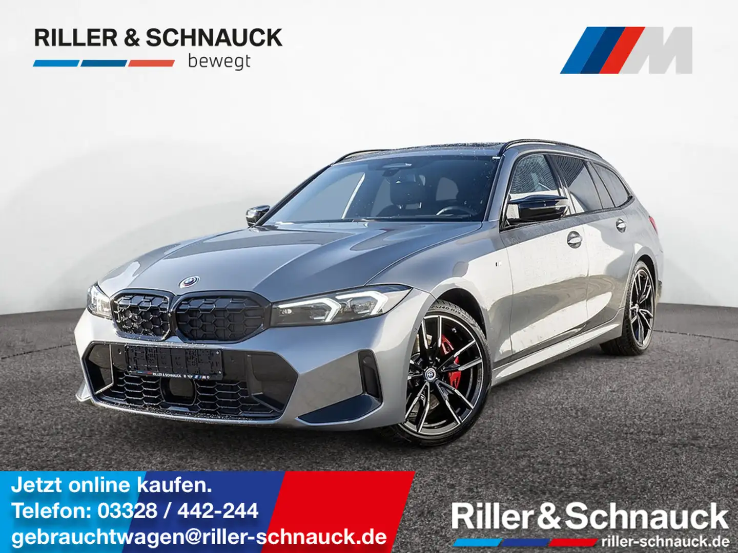 BMW 340 Mi Touring xDrive 360°+PANO+STANDHZ+ACC+AH Grau - 1