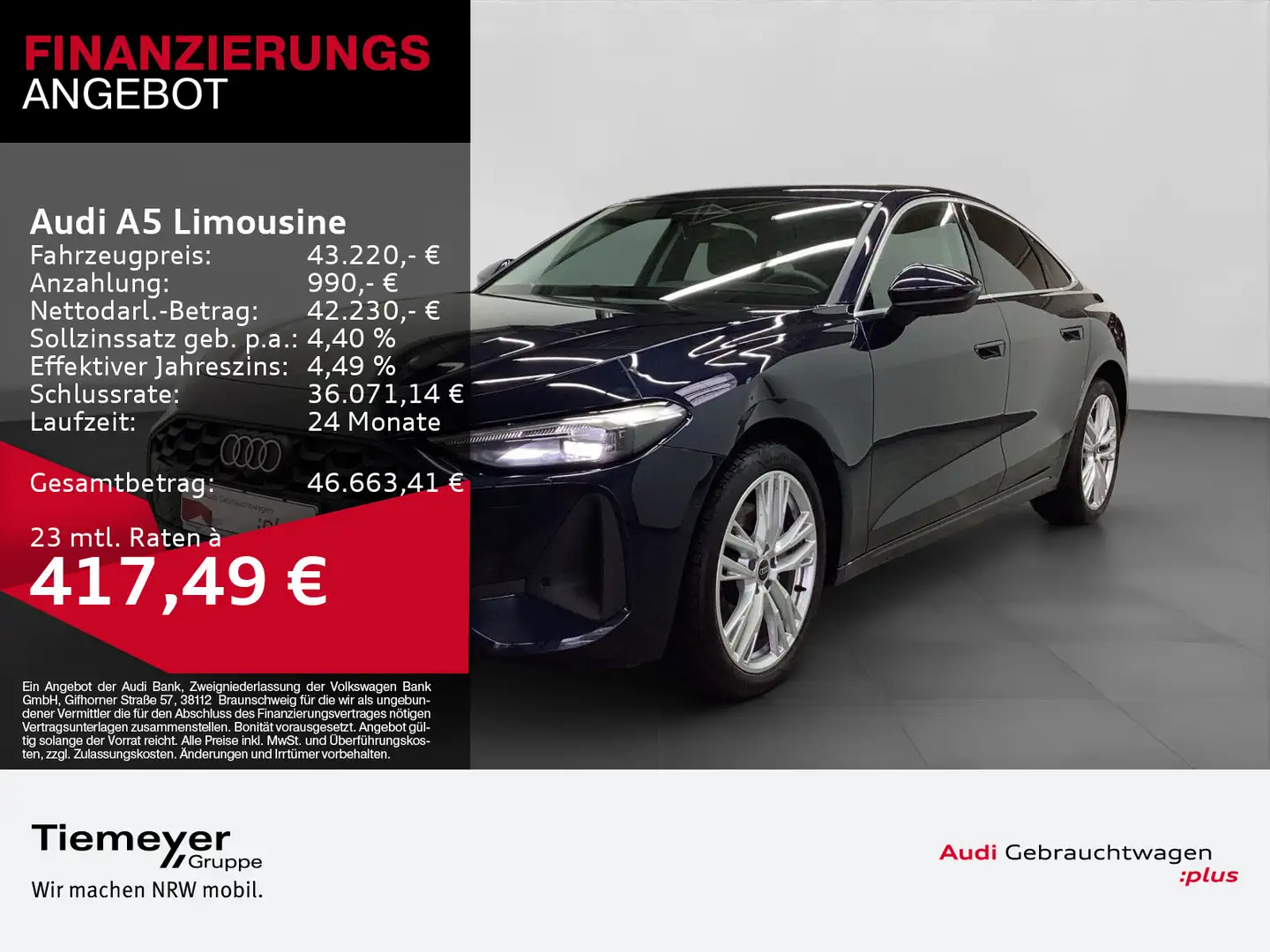 Audi A5 TDI LEDER KAMERA LM18 eSITZE Blau - 1