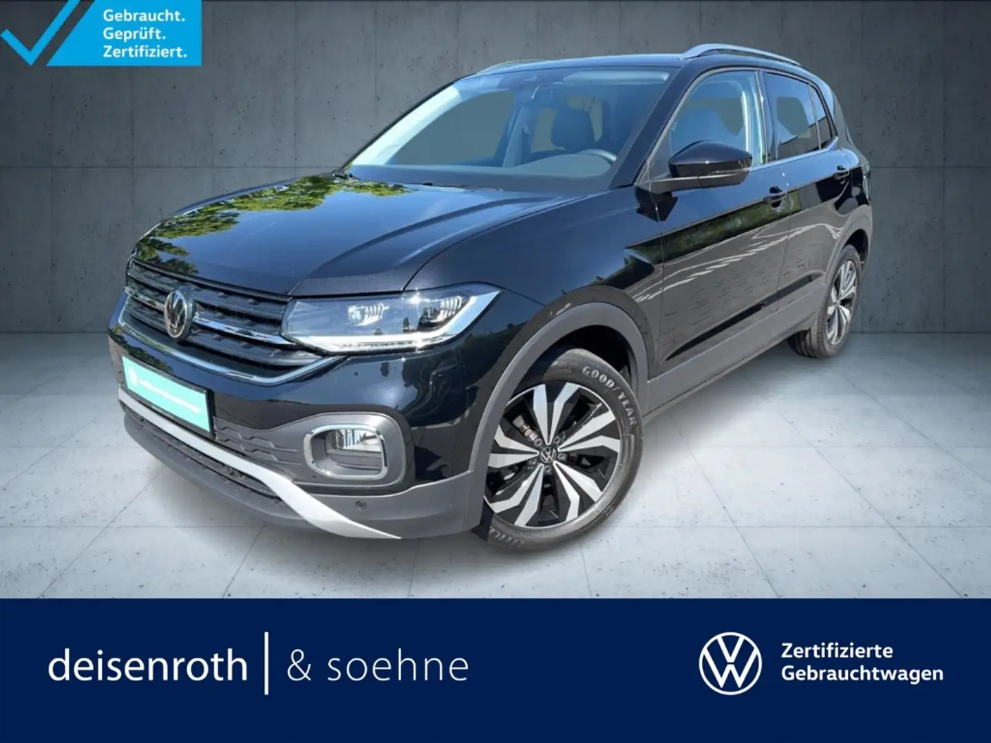 Volkswagen T-Cross Style 1.0 TSI DSG AHK/Nav/ACC/Kam/AppCon/LED Schwarz - 1