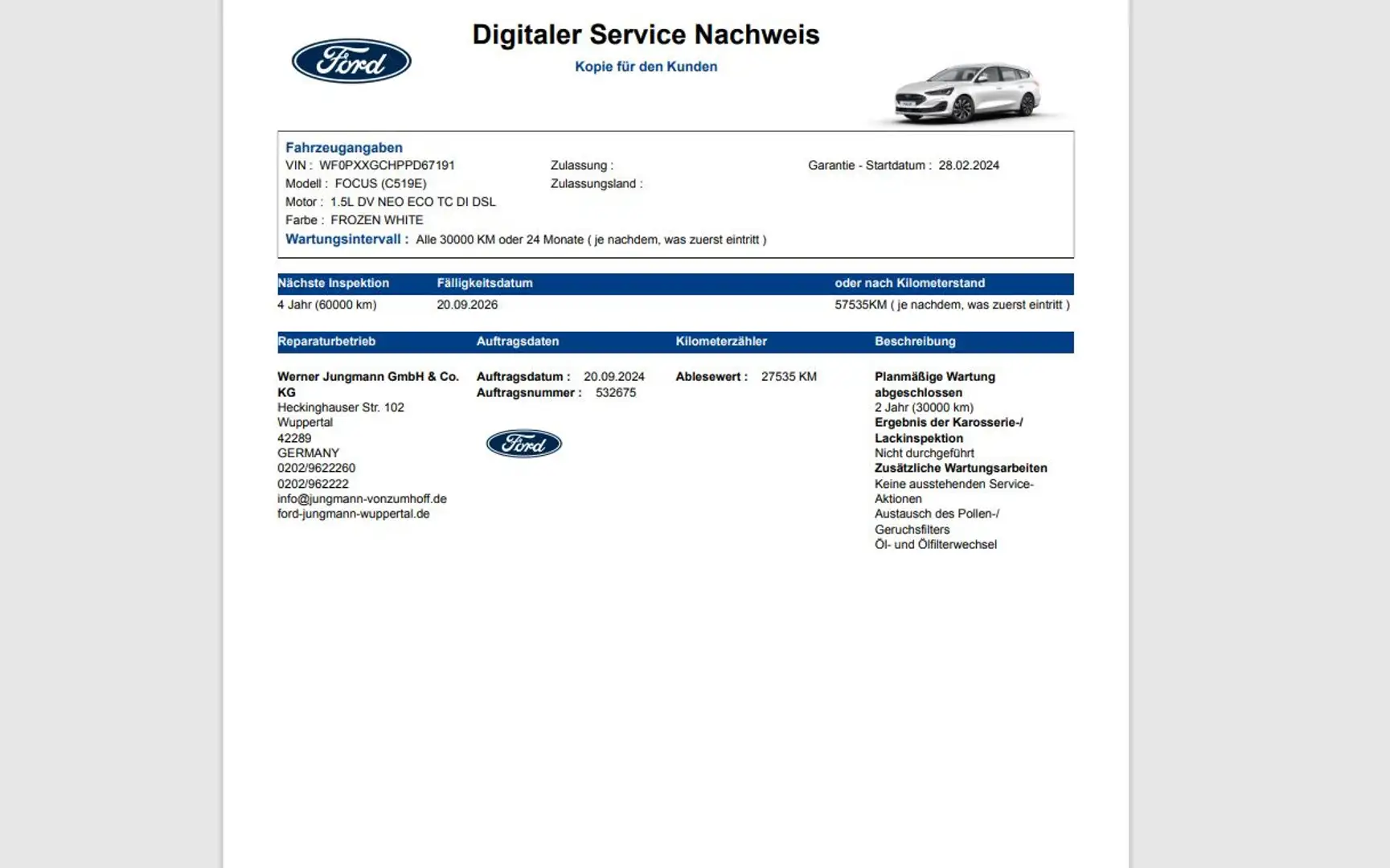 Ford Focus Turnier Titanium Navi Kamera LED 2xPDC SHZ Bianco - 2