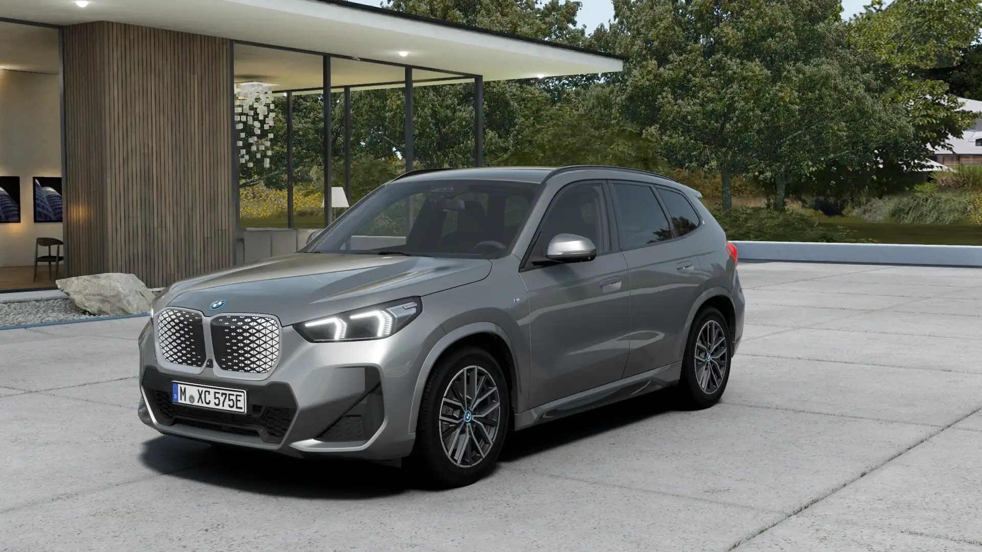 BMW iX1 eDrive20  0,25%DW+MSPORT+18LM+PREMIUMPAKET+AHK+ACC Plateado - 2