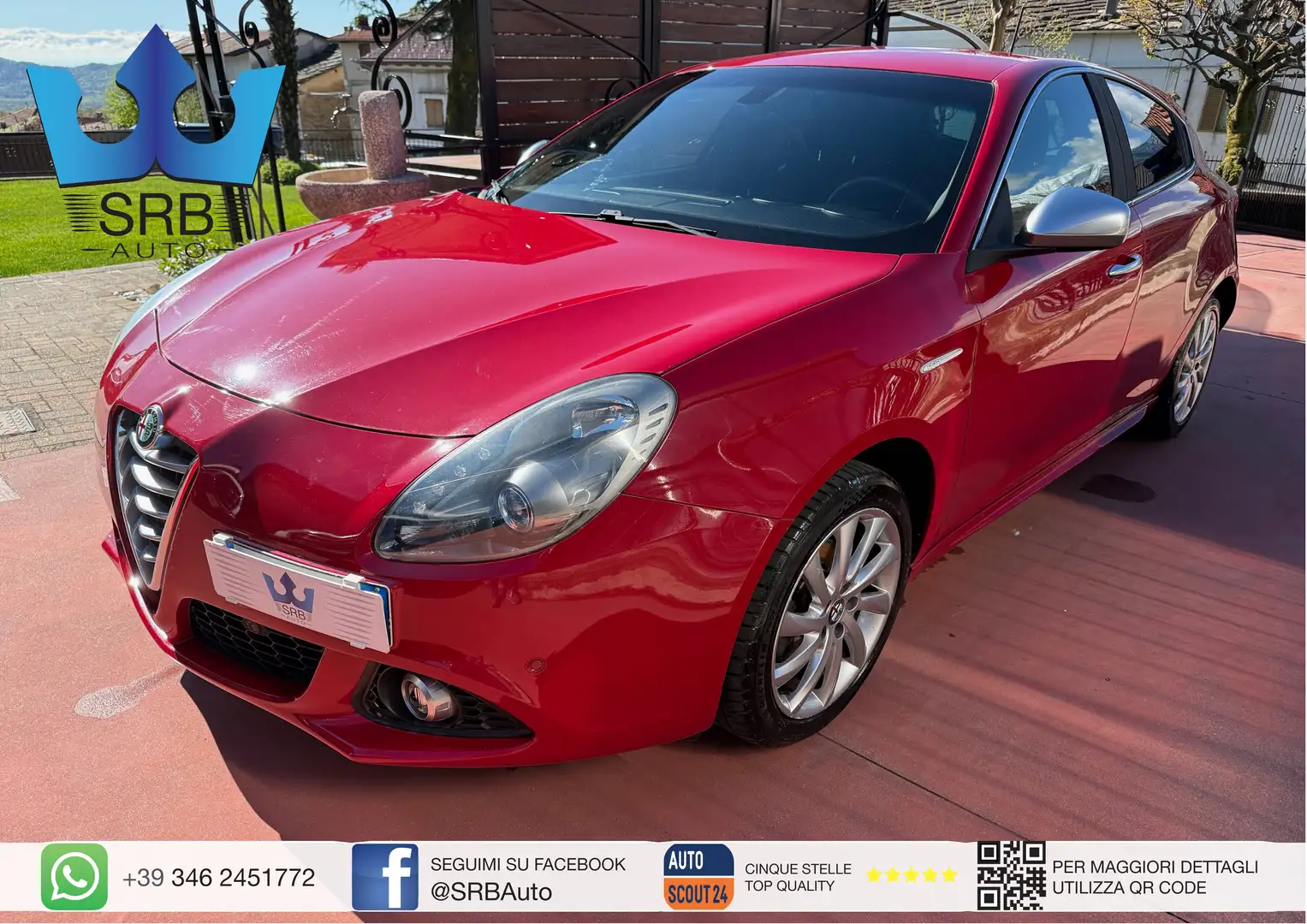 Alfa Romeo Giulietta 1.4 t. Distinctive 120cv E6 * UNICO PROP * Rouge - 1