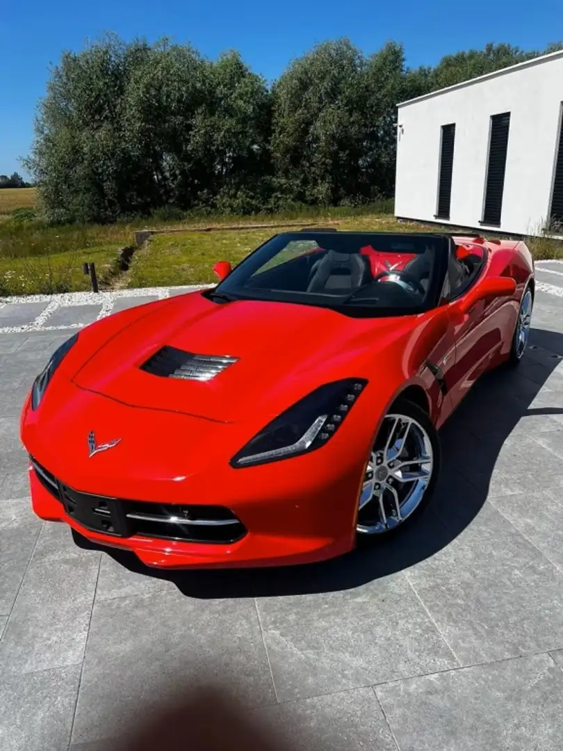 Chevrolet Corvette Stingray Z51 Convertible Aut. Rojo - 1