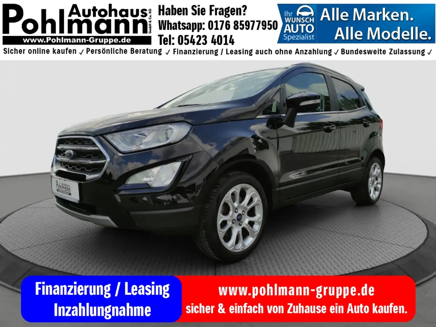 Ford EcoSport Titanium EcoBoost 1.0 Navi Soundsystem Bi-Xenon Ap crna - 1