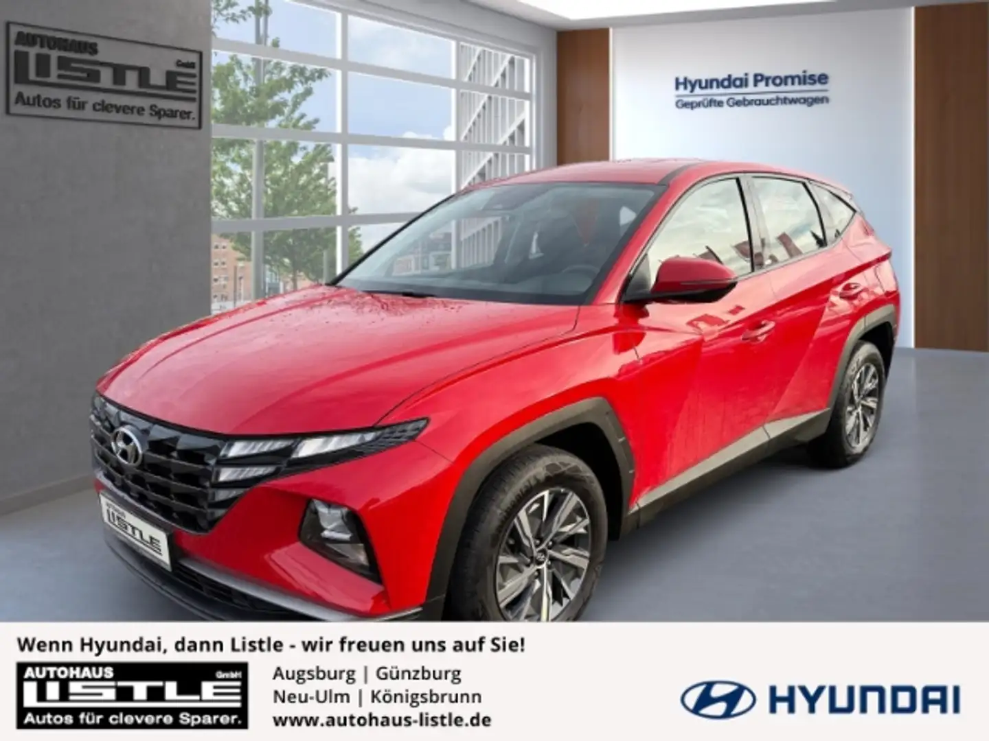 Hyundai TUCSON Pure 2WD CarPlay Kamera Tempomat Klima DAB Bluetoo Rot - 1