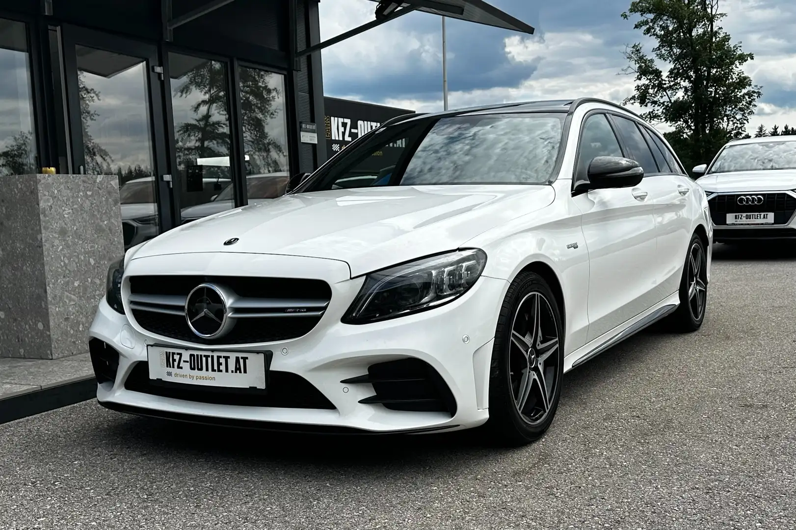 Mercedes-Benz C 43 AMG T 4Matic *Pano*Burmester*AHK*RFK*Distronic* Blanco - 1