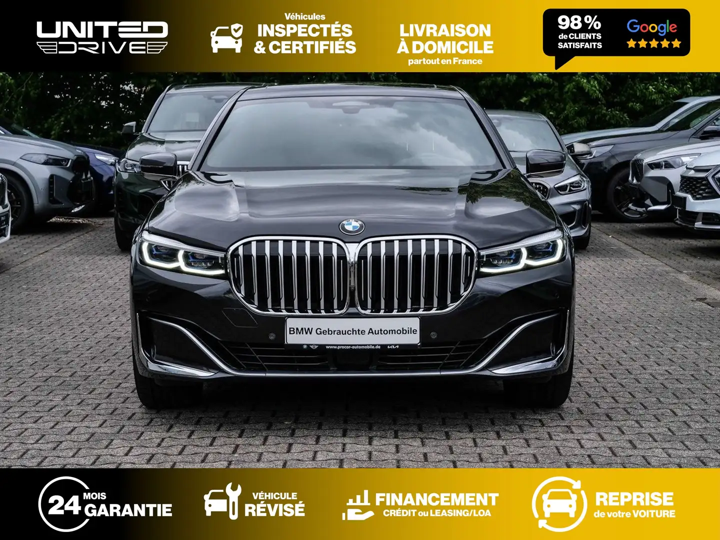 BMW 745 e 394 ch BVA8 Grau - 2