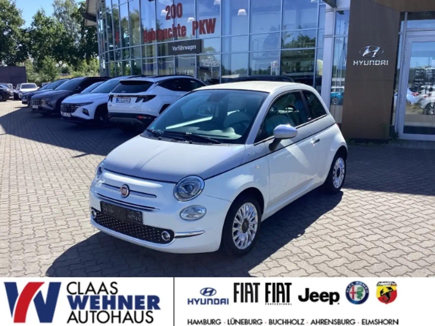 Fiat 500C DolceVita 1.0 *Einparkhilfe, Klimaautomatik, App-R Blanc - 1