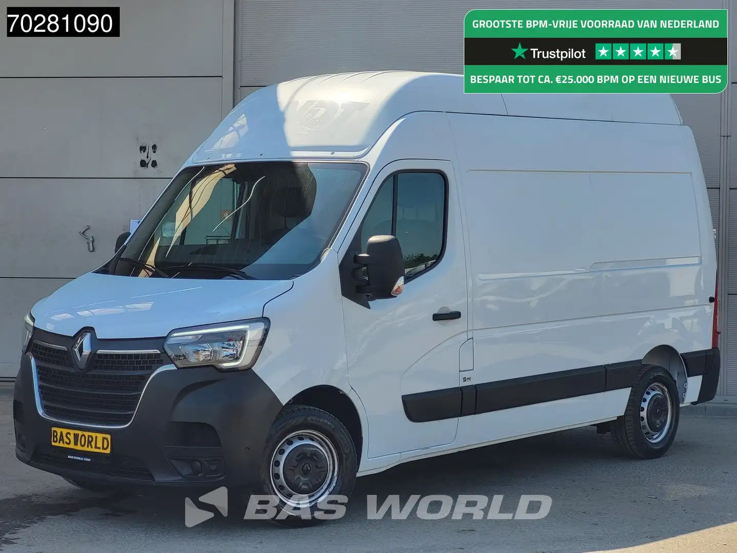 Renault Master 135PK L2H3 Airco Cruise Parkeersensoren Hoog dak L Wit - 1