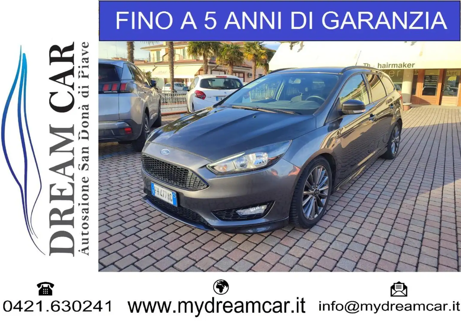 Ford Focus 1.5 TDCi 120 CV Start&Stop Powershift SW ST Line Grigio - 1