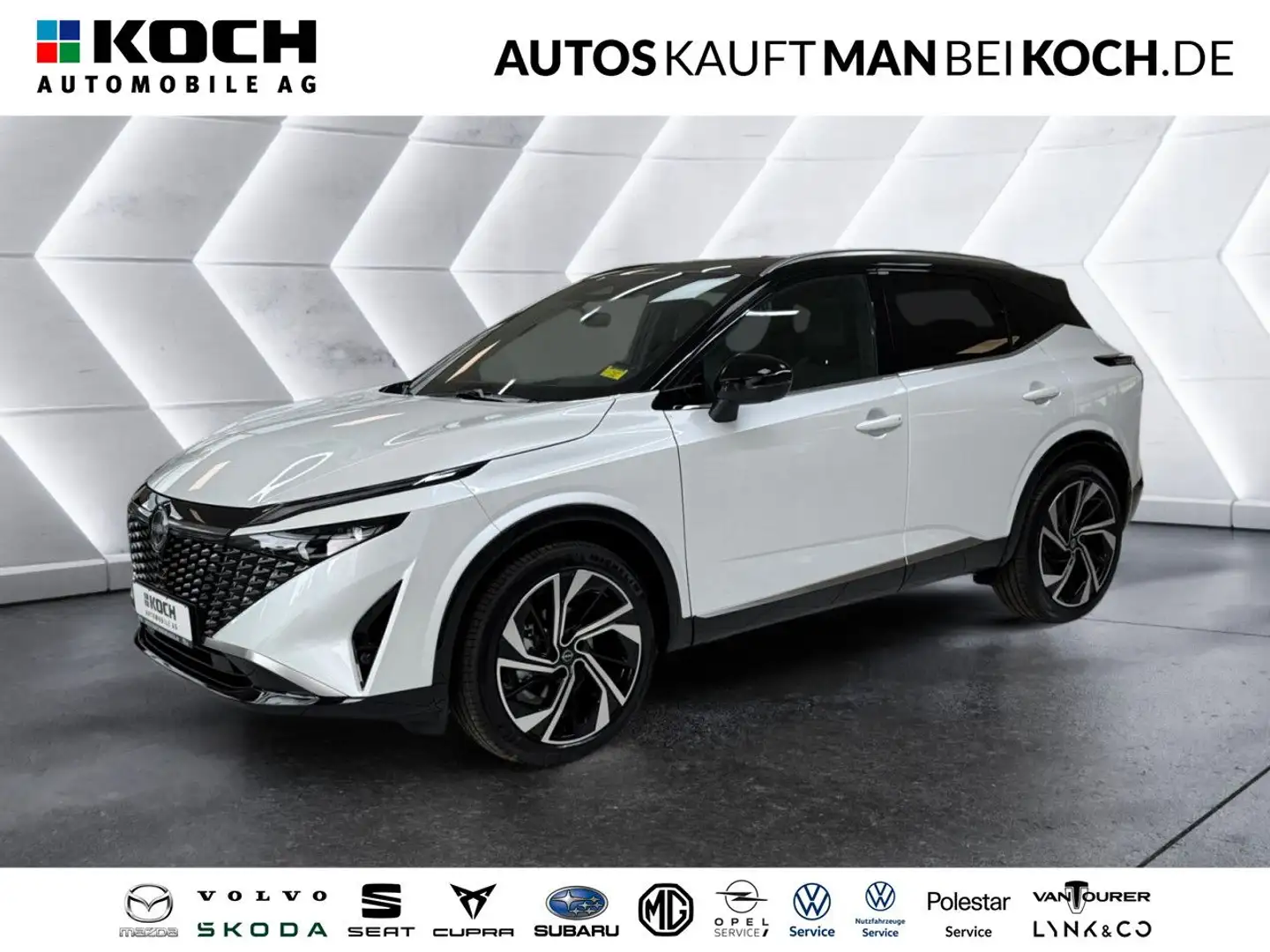 Nissan Qashqai 1.3 DIG-T Tekna + M.Hybrid AT PD Navi LED Weiß - 1