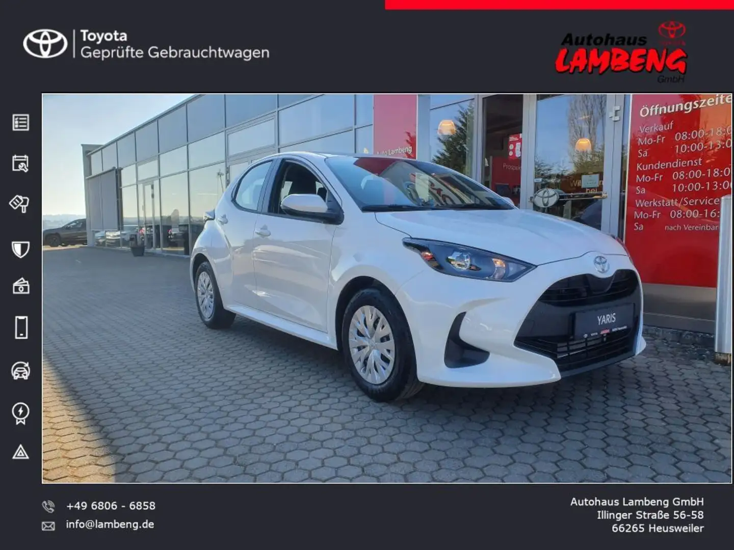 Toyota Yaris 1.0 VVT-i Comfort Weiß - 1
