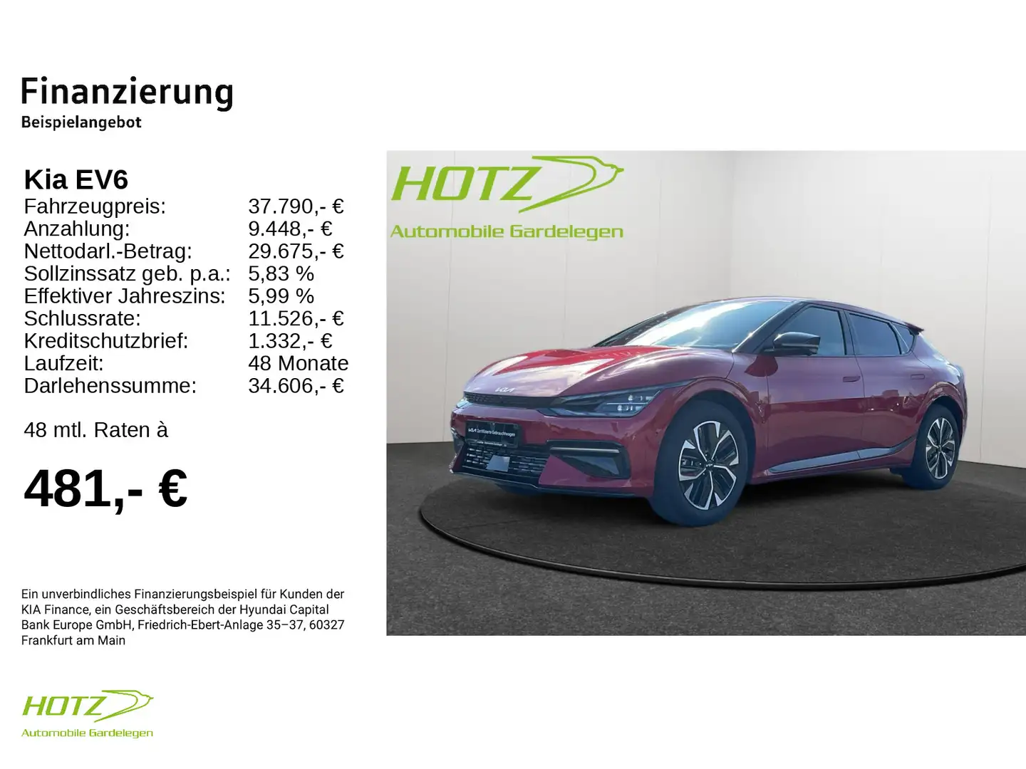 Kia EV6 GT-Line LED/Meridian/Head-up Rot - 2