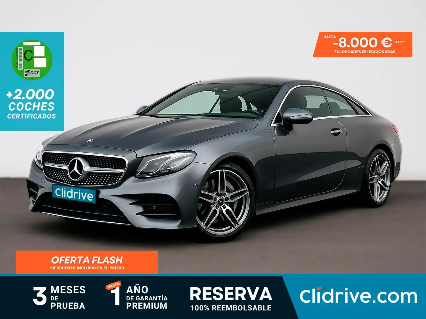 Mercedes-Benz E 220 Coupé d Gris - 1