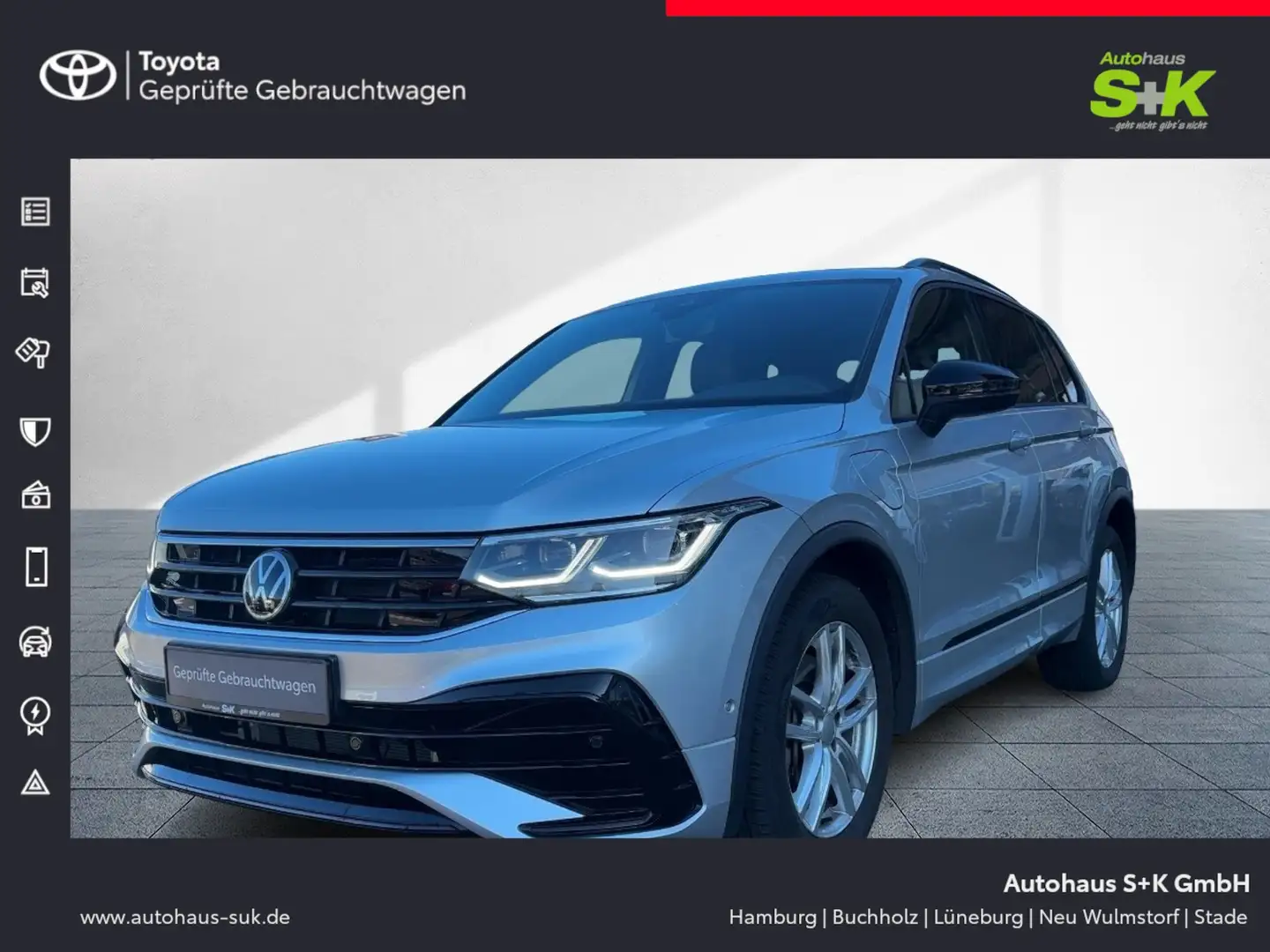 Volkswagen Tiguan R-Line eHybrid*Allwetterreifen`*Navi*ACC*AHK Zilver - 1
