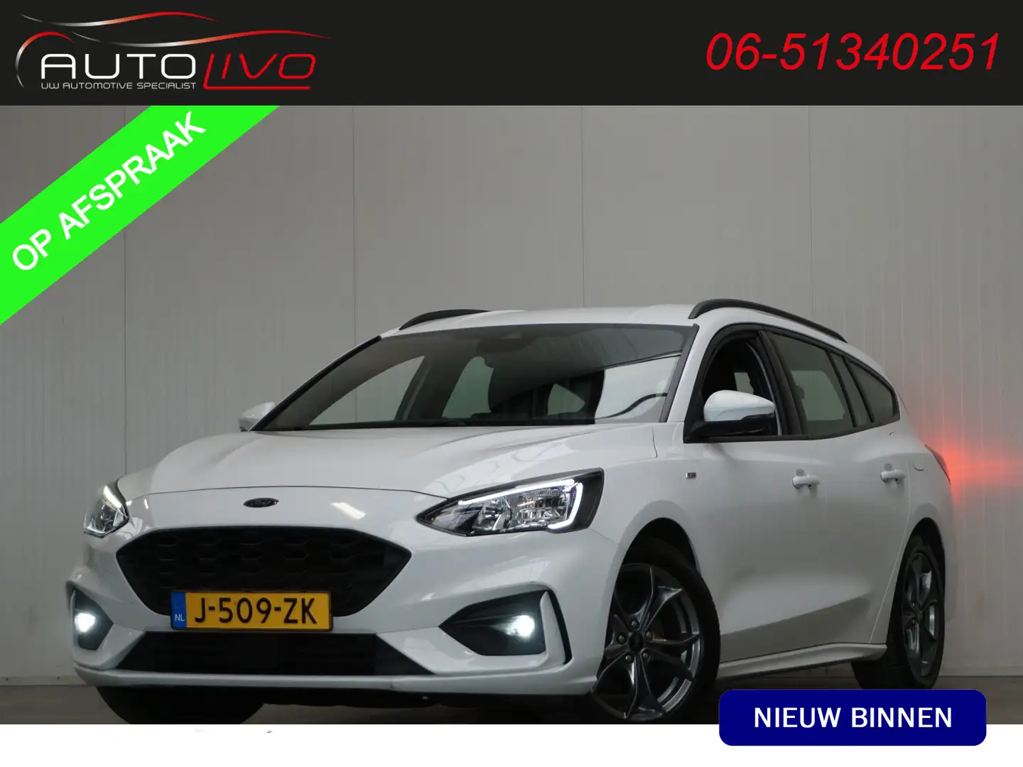 Ford Focus Wagon 1.0 EcoBoost Hybrid ST Line Business NAVI AP Blanc - 1