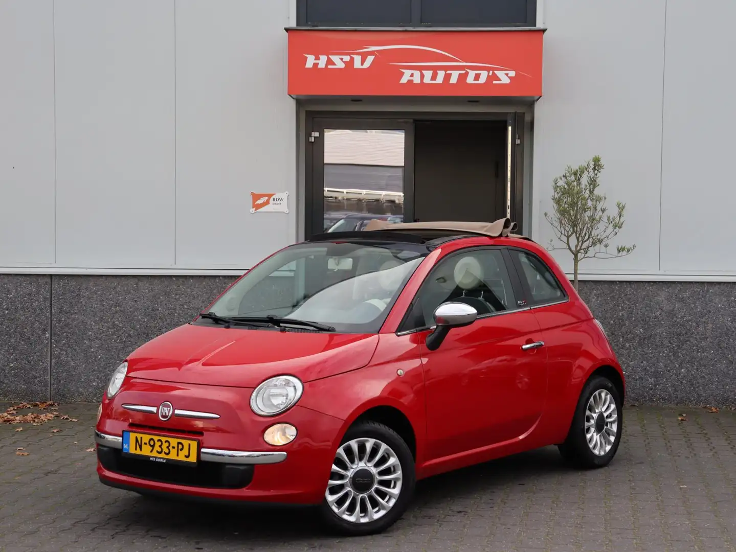 Fiat 500C 1.2 Popstar cabrio LM airco Rouge - 1