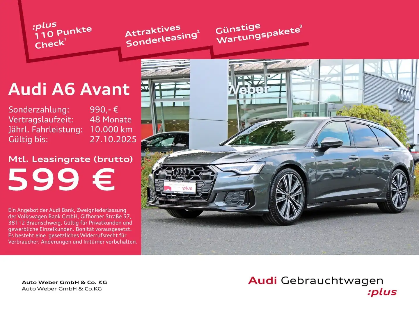 Audi A6 Avant 50TDI qu S LINE BLACK PANO AHK MATRIX Grau - 1