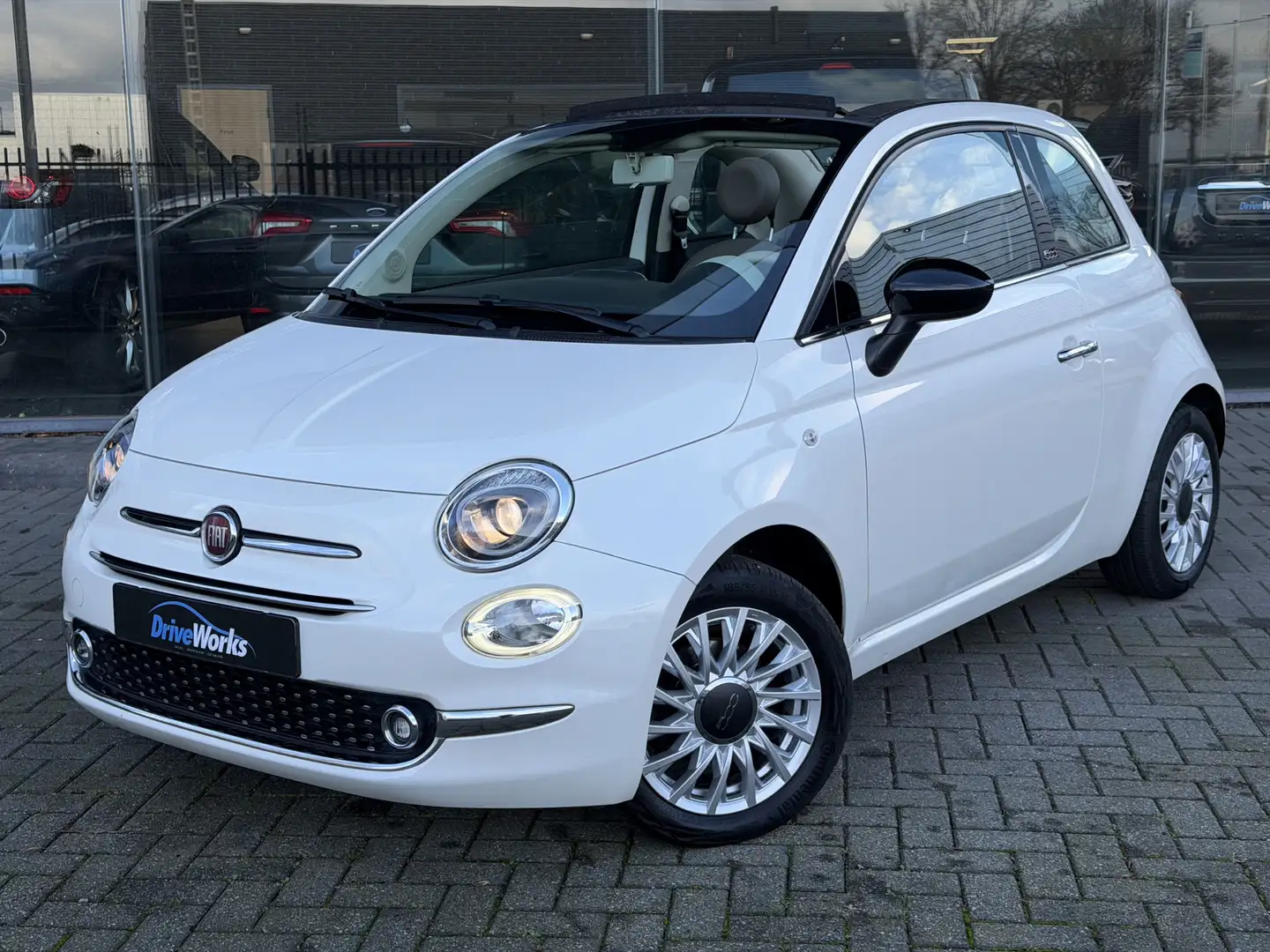 Fiat 500C 1.2 Lounge | Parelmoer | Cappuccino Leer | | Inter Weiß - 1
