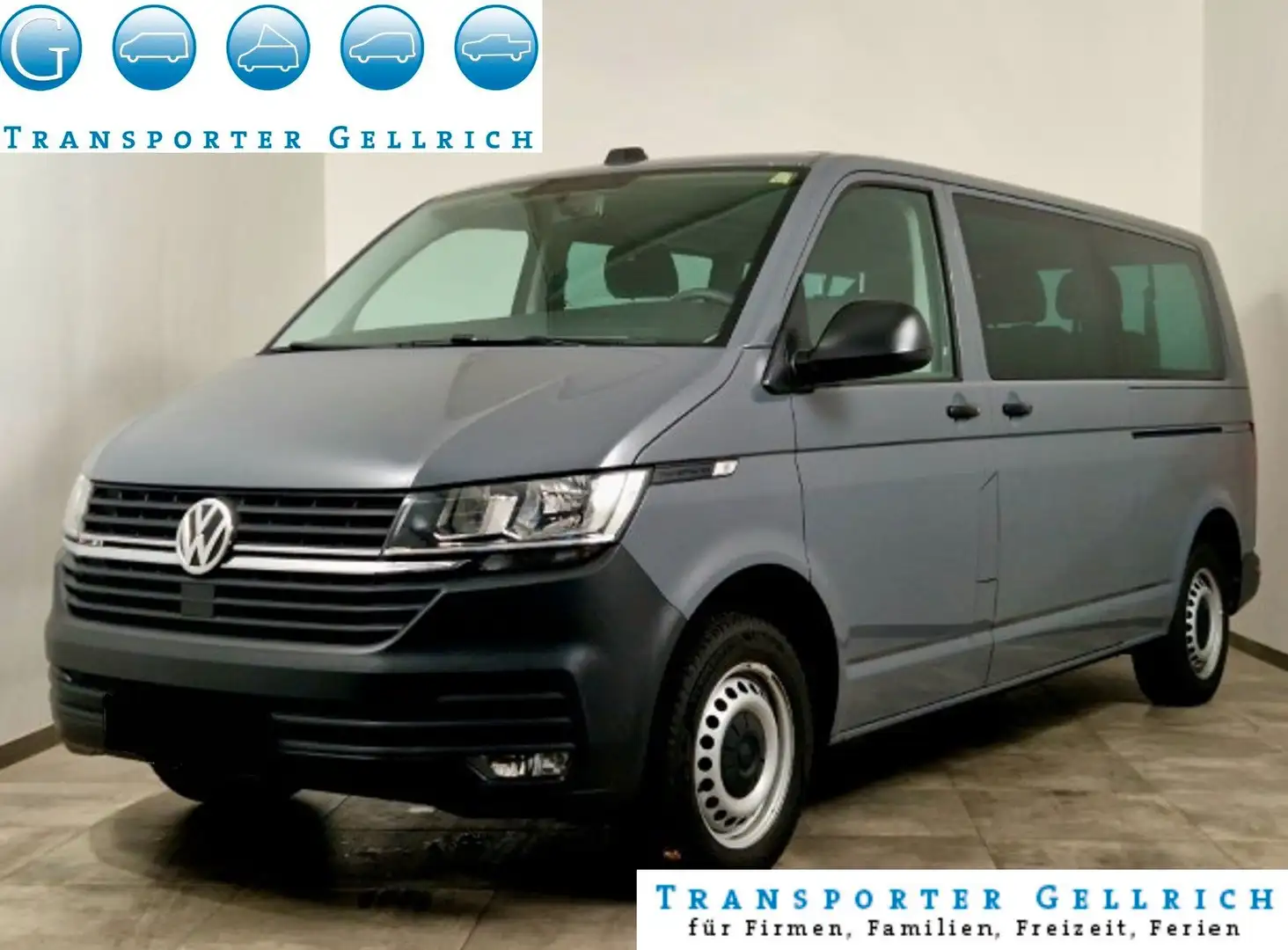 Volkswagen T6 Kombi lang 4motion DSG 8-Sitzer Standh Grau - 1