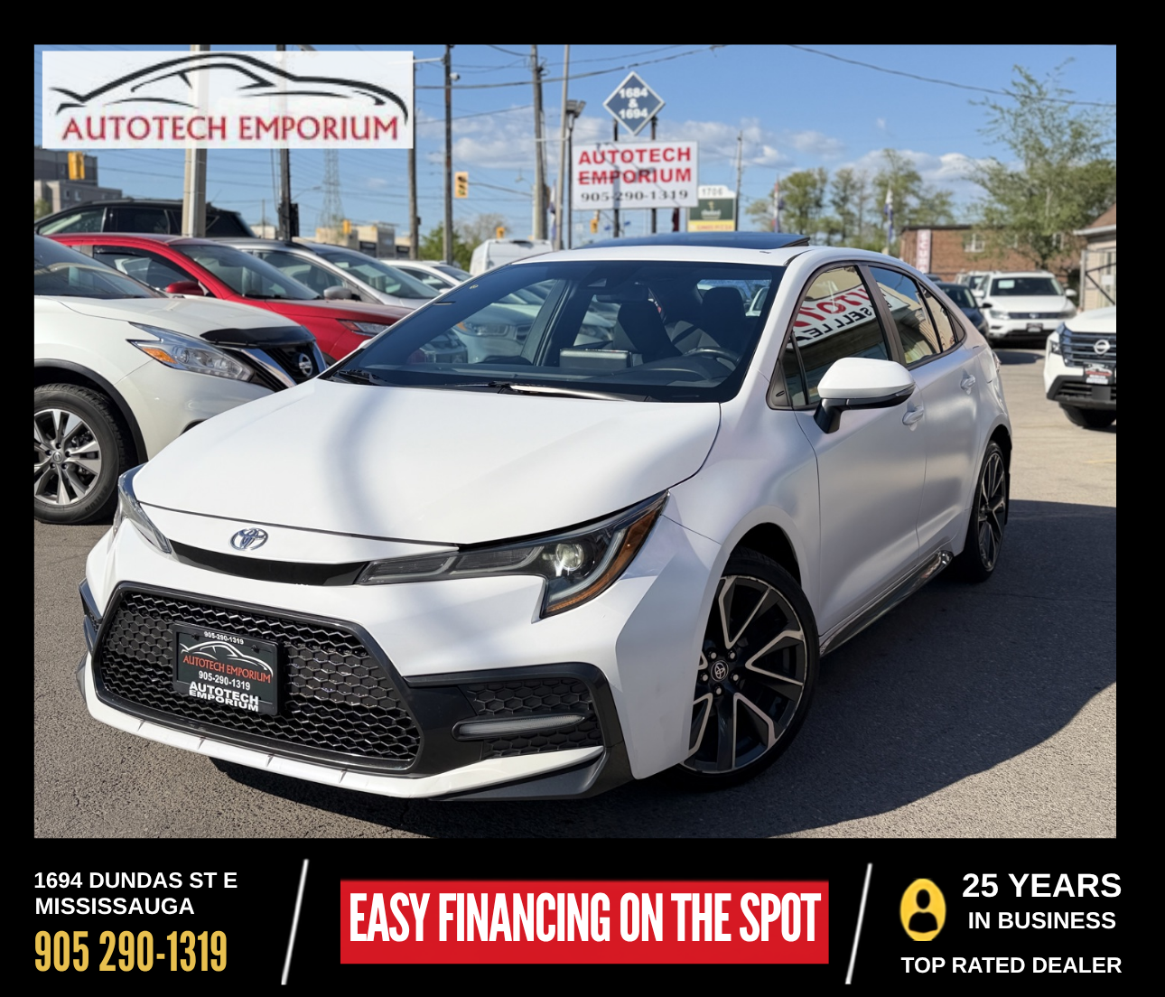 2020 Toyota Corolla SE Pearl White Sunroof | Htd Steering | Push Start