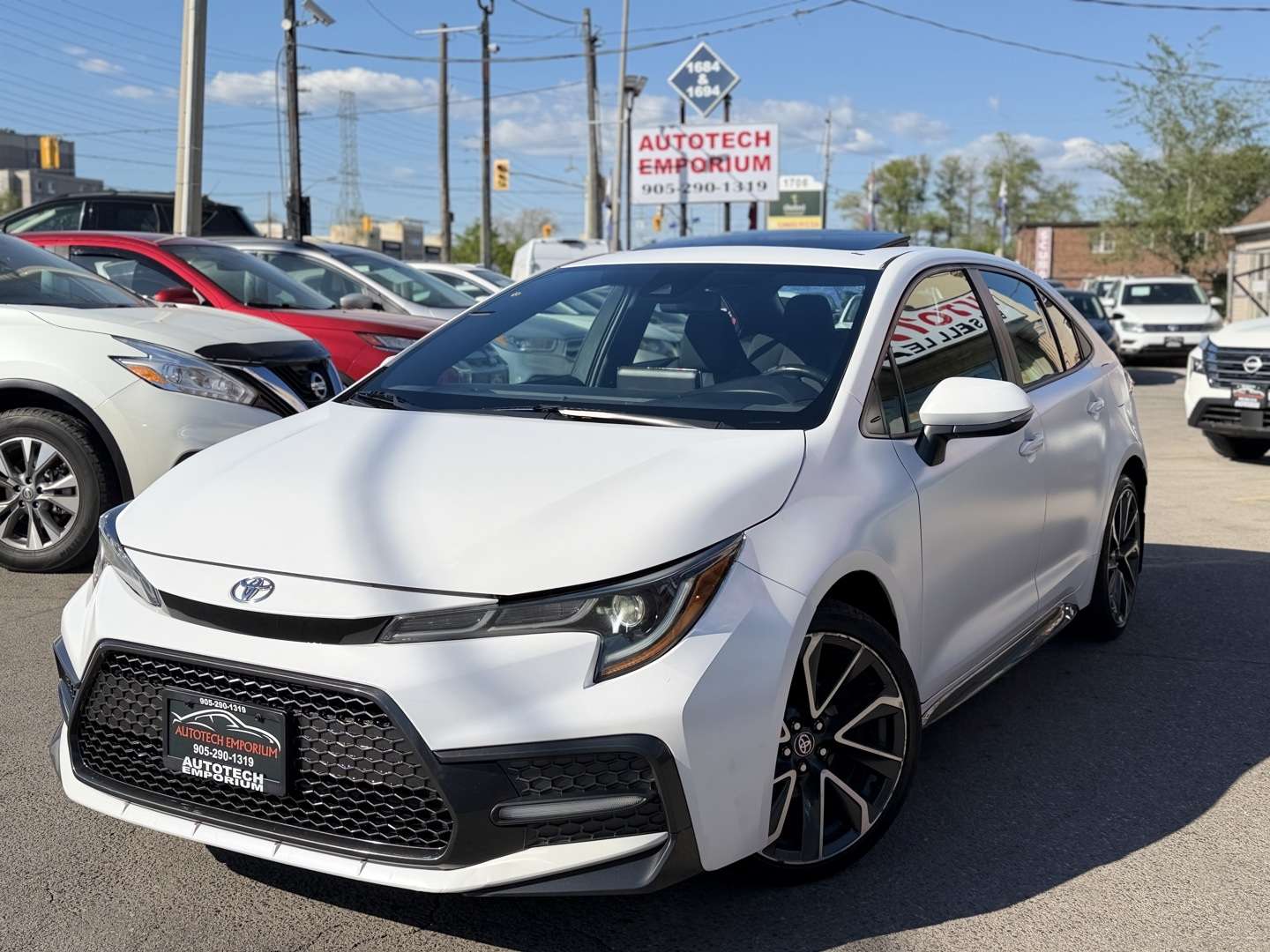 2020 Toyota Corolla SE Pearl White Sunroof | Htd Steering | Push Start — снимка 1