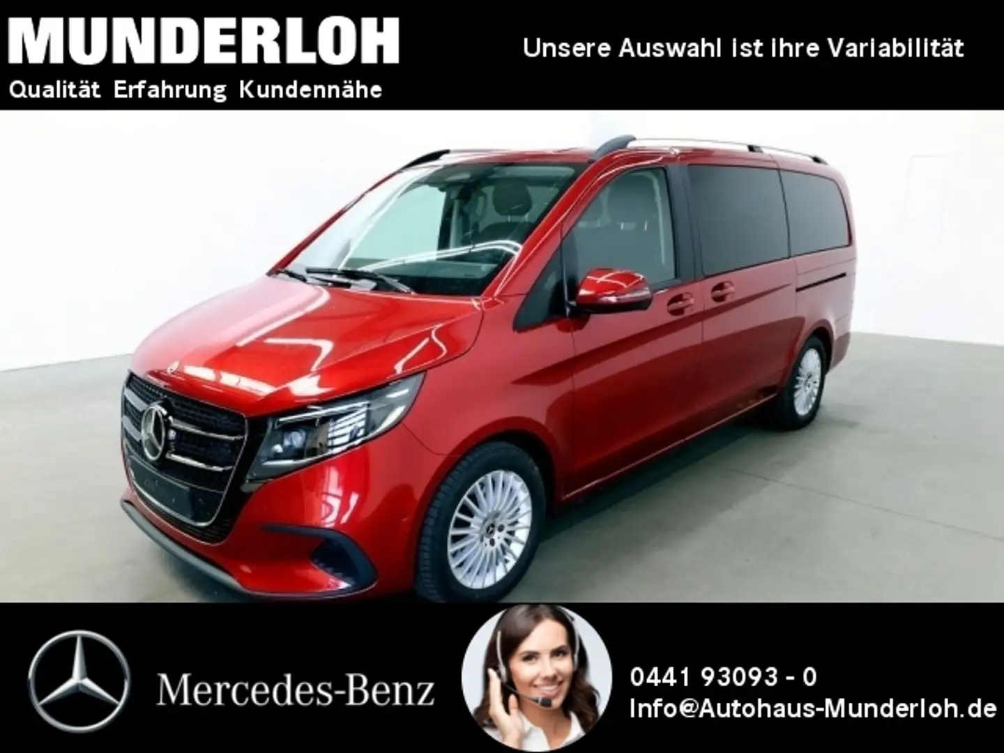 Mercedes-Benz V 220 d STYLE Lang elSCHIEBE+EASY PACK+DISTRONIC Roşu - 1