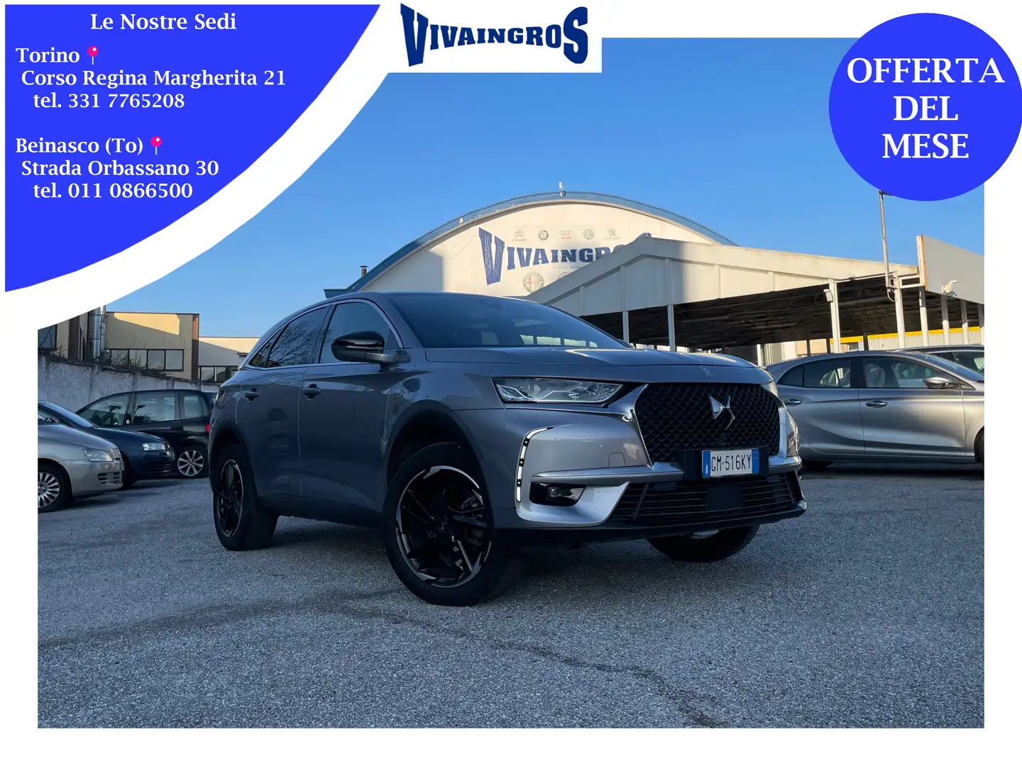 DS Automobiles DS 7 Crossback 1.5 BlueHDi Business 130CV Aut. Grigio - 1