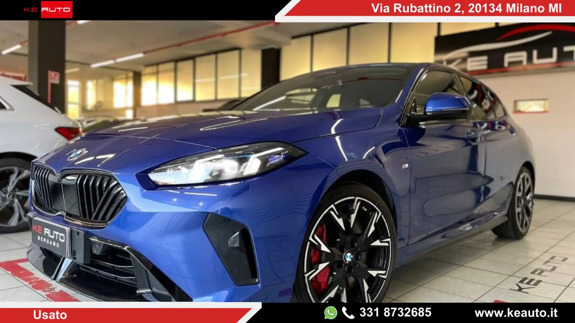 BMW 118 Serie 1 F70 118d MSport Pro auto Bleu - 1