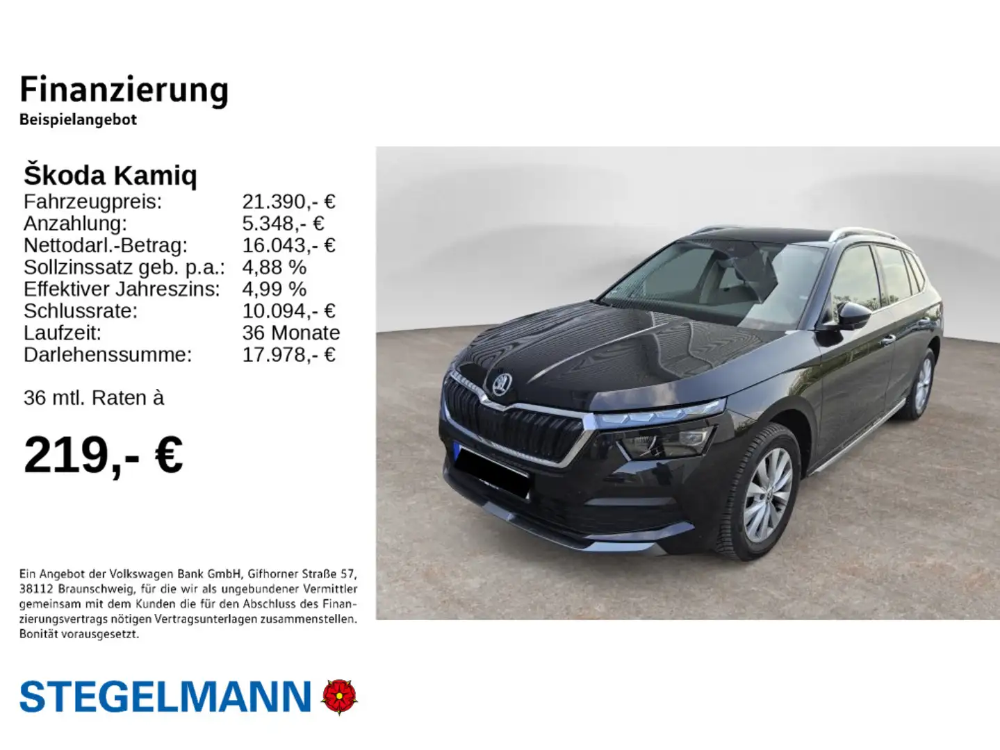 Skoda Kamiq 1.0 TSI DSG Style *LED*App-Connect*Sitzhei Schwarz - 2