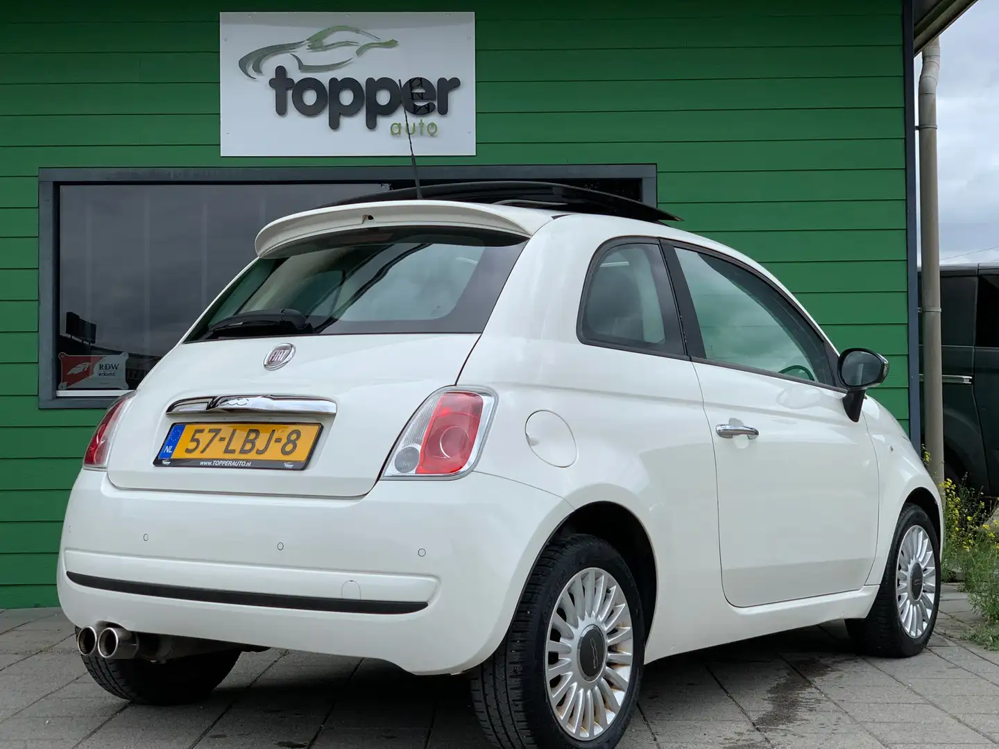 Fiat 500 1.2 Lounge | SchuifDak | Automaat | Airco | Wit - 2