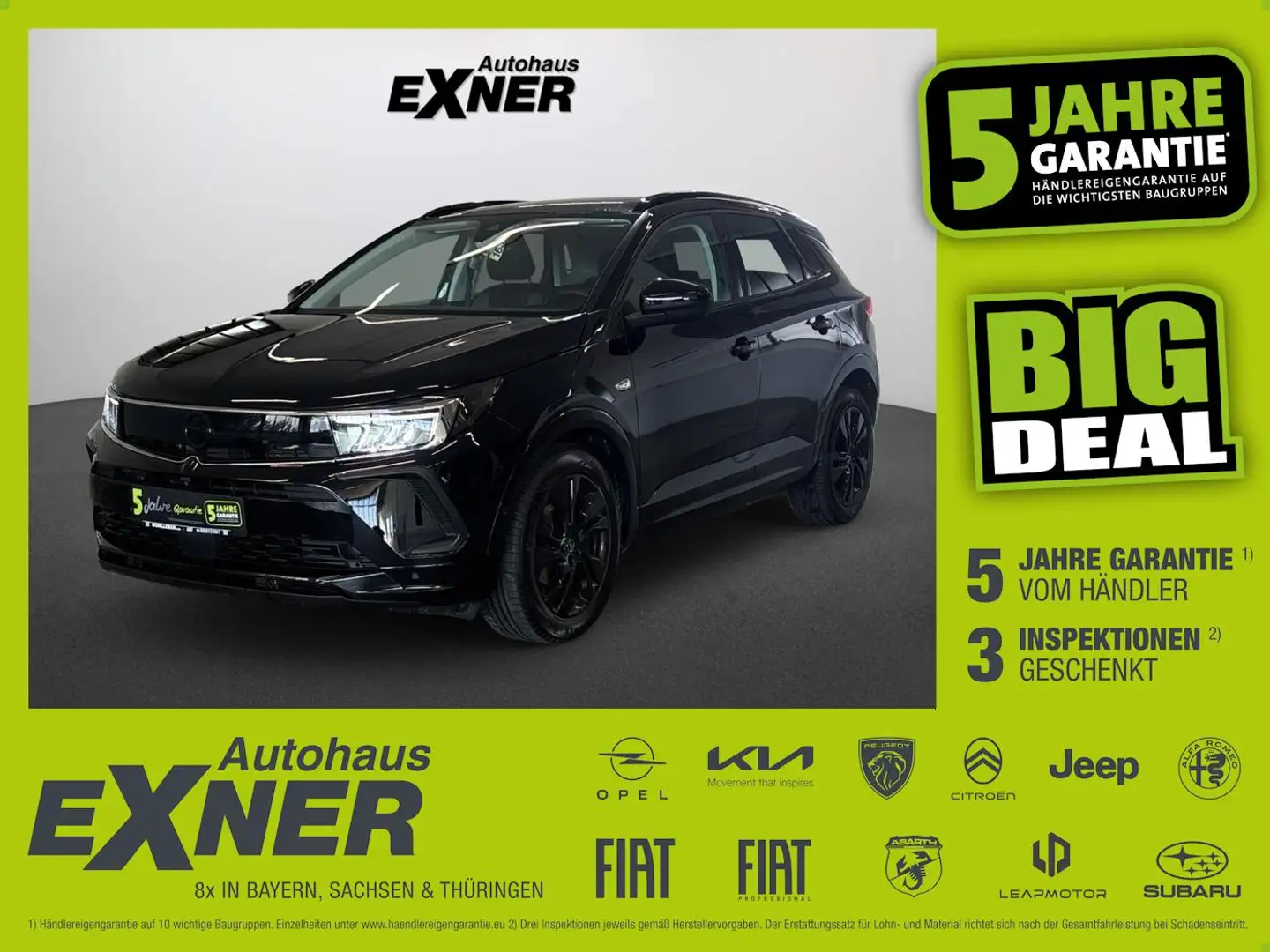 Opel Grandland 1.2 Turbo GS Line LED+Navi+SHZ+2xKlima Schwarz - 1