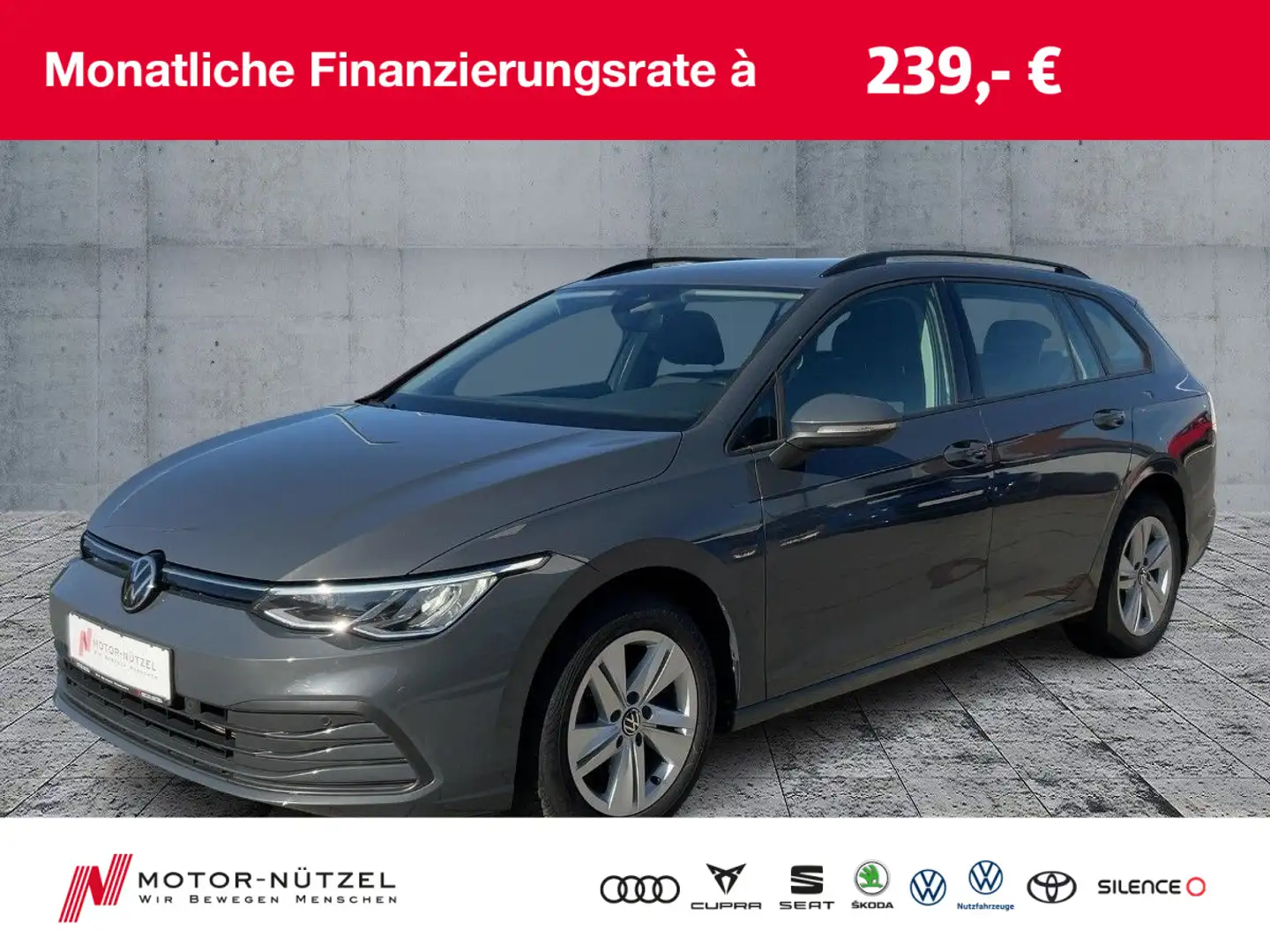 Volkswagen Golf Variant Golf VIII Variant 1.0 TSI 5JG+LED+2xPDC+DAB+AHK Grau - 1