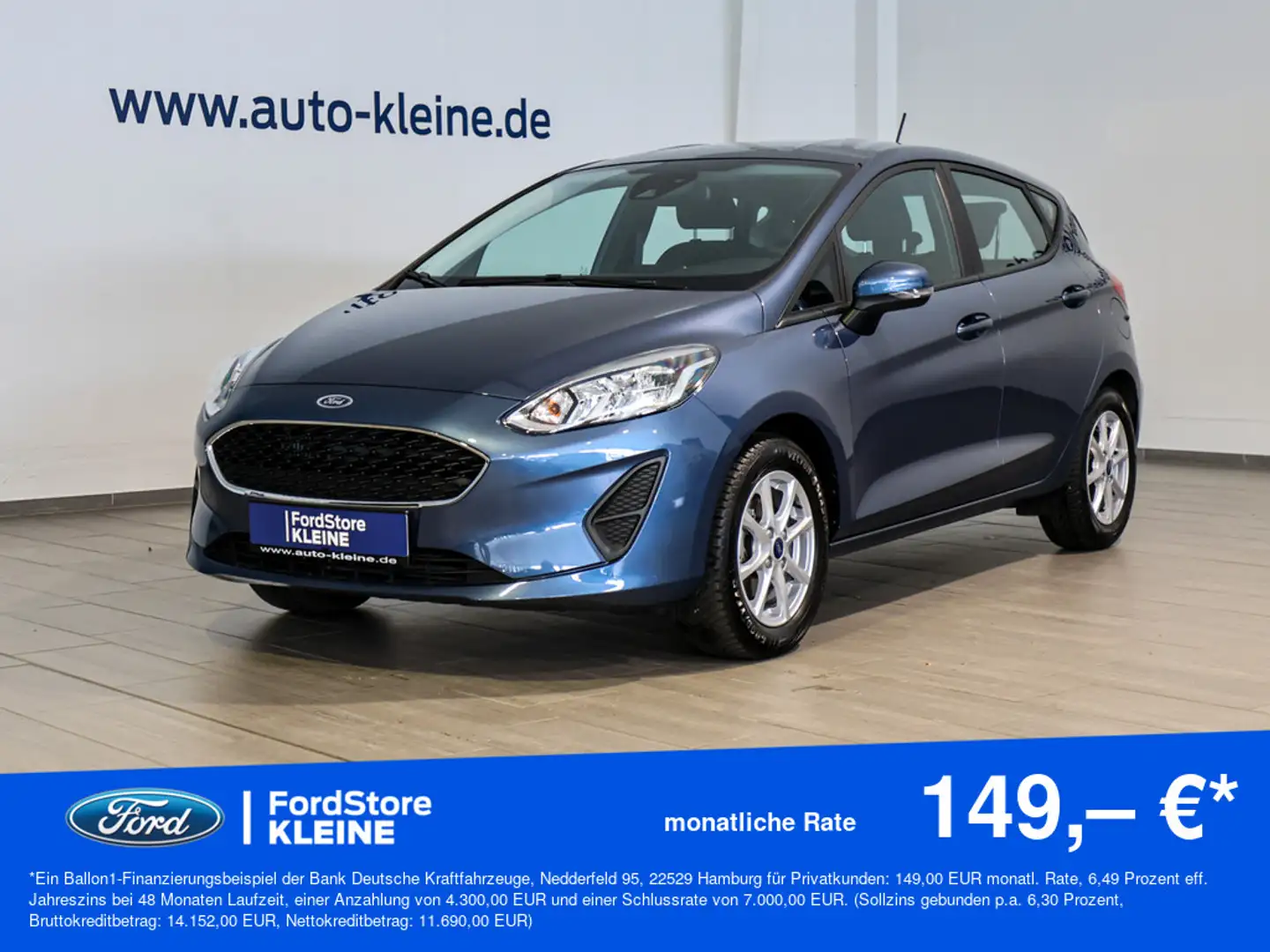 Ford Fiesta Cool&Connect 1.0l EcoBoost +KLIMA+PDC+ Blau - 1