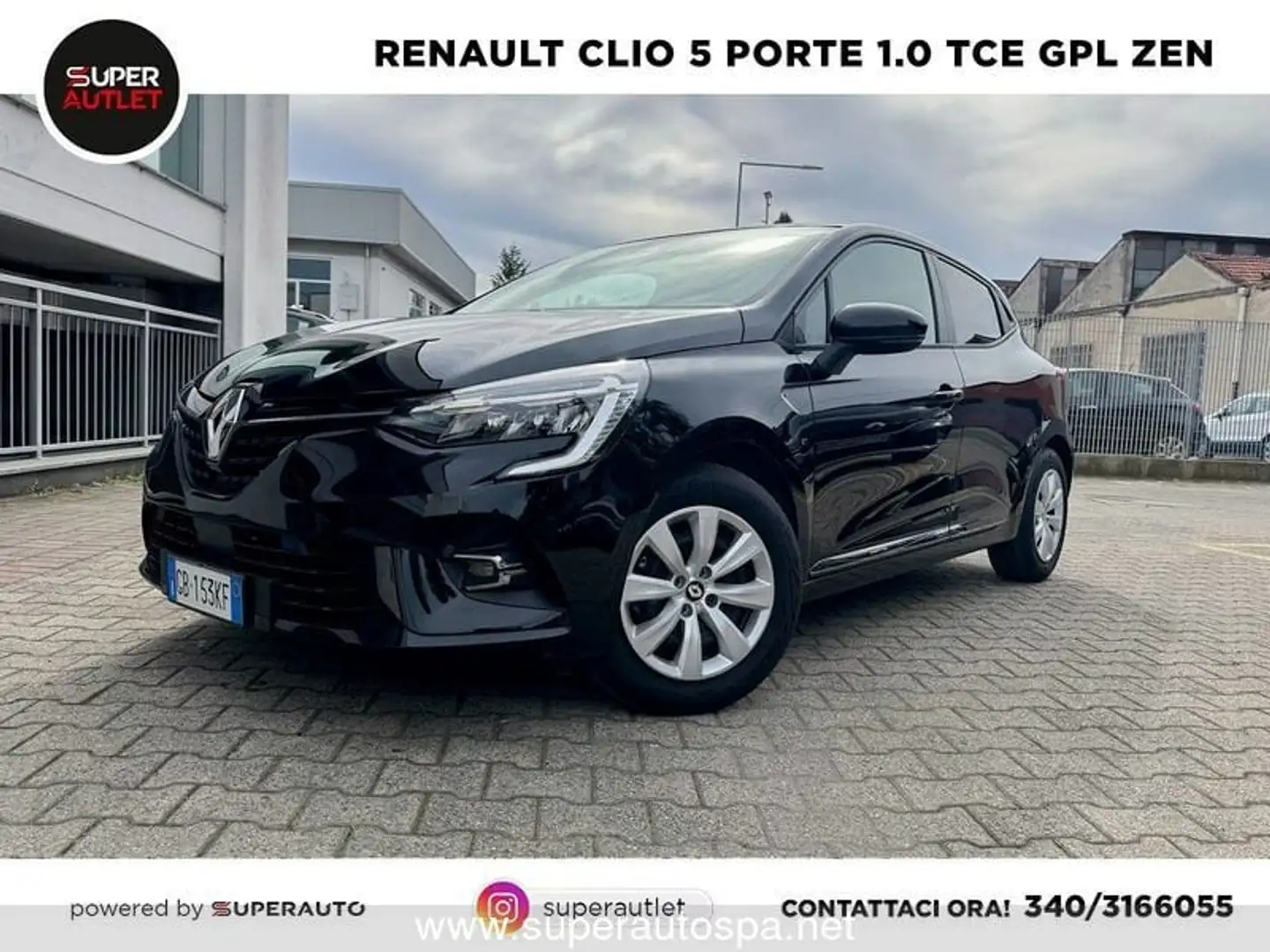Renault Clio 5 Porte 1.0 TCe GPL Zen 1.0 tce Zen Gpl 100cv Nero - 1