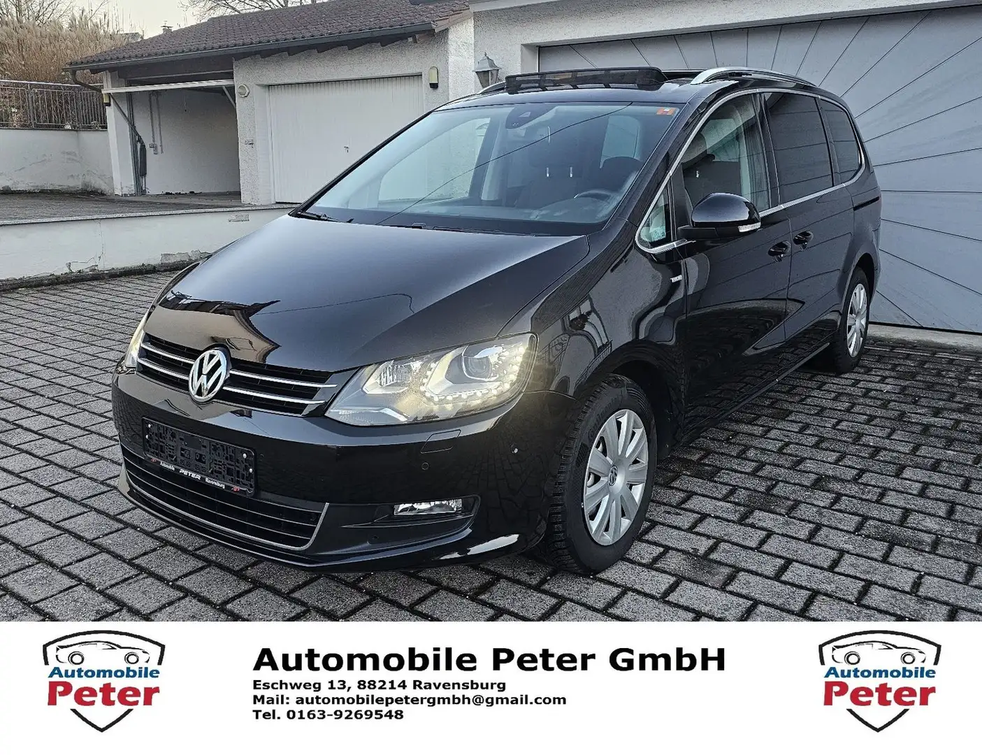 Volkswagen Sharan 1.4 TSI Comfortline Pano 7 AHK Kindersitz Noir - 1