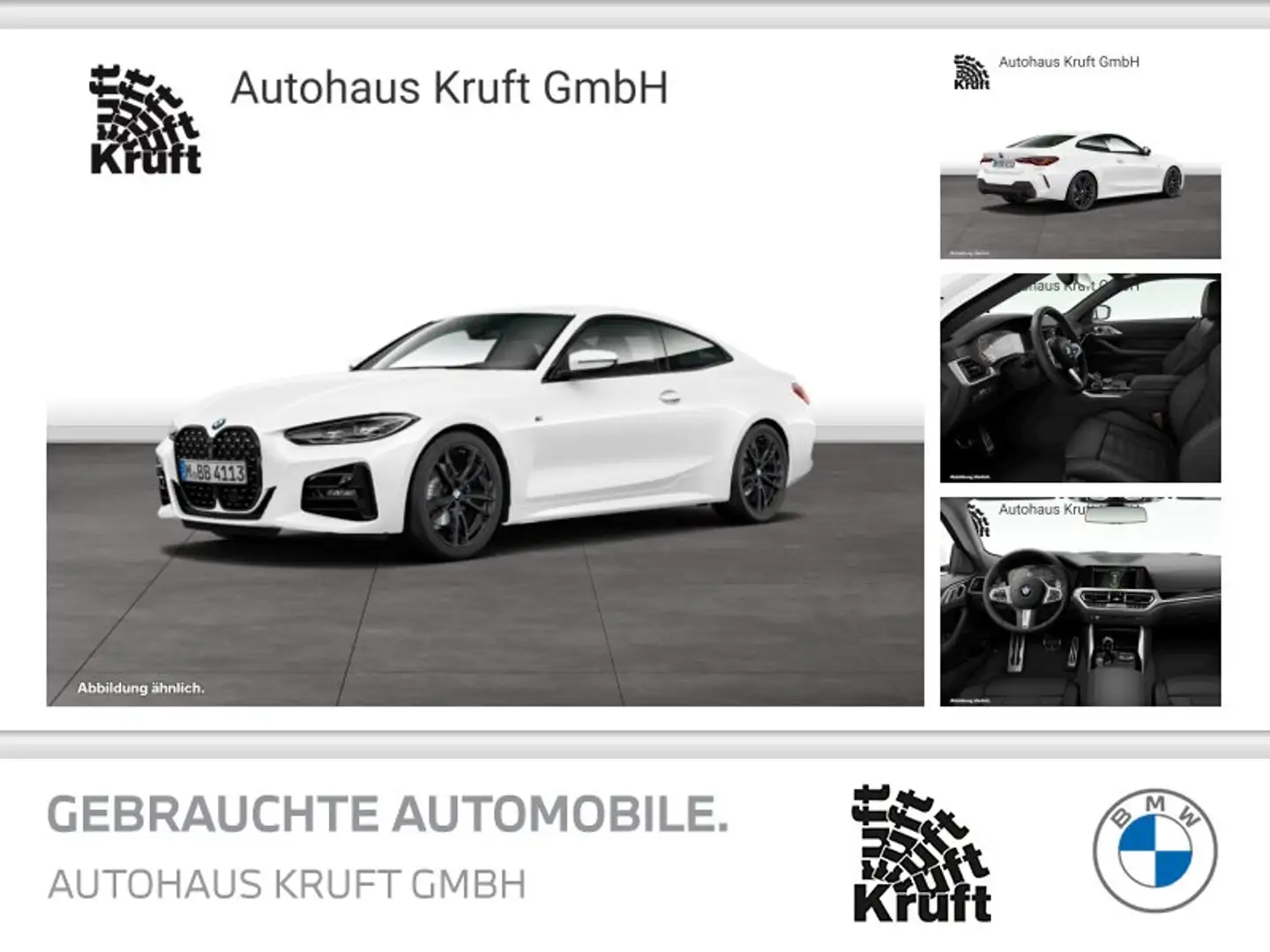 BMW 420 d xDrive Coupé M SPORT+LC PROF+HUD+KAMERA Weiß - 1