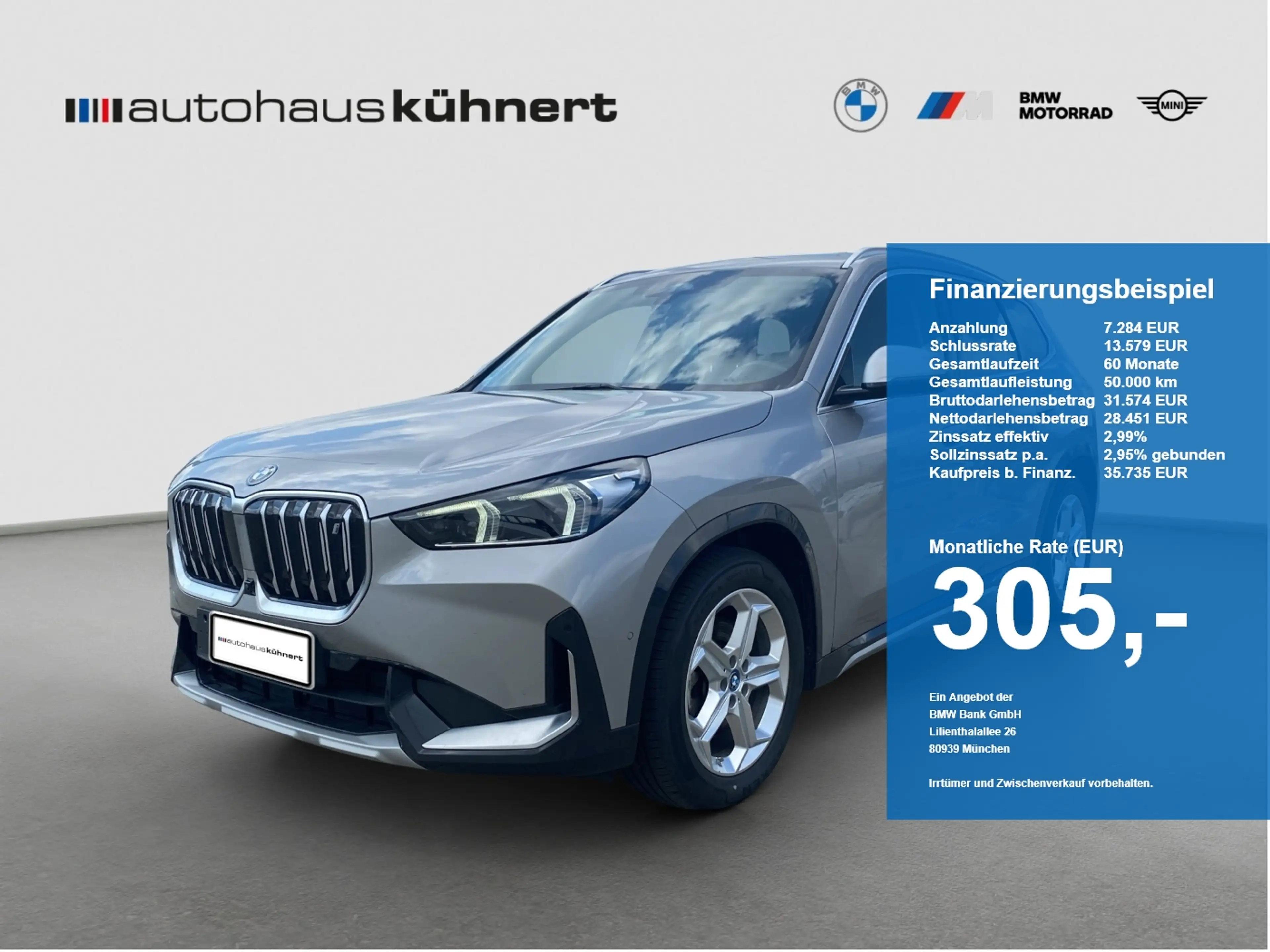 BMW iX1 xDrive30 ACC/AHK/SpurAss/360°/HUD/ParkAss.