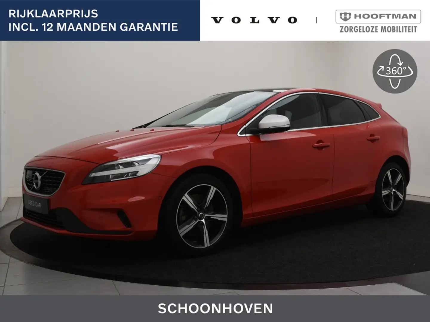 Volvo V40 T3 AUT(6) POLAR+ SPORT ACC BLIS HARMAN KARDON PANO Rood - 1