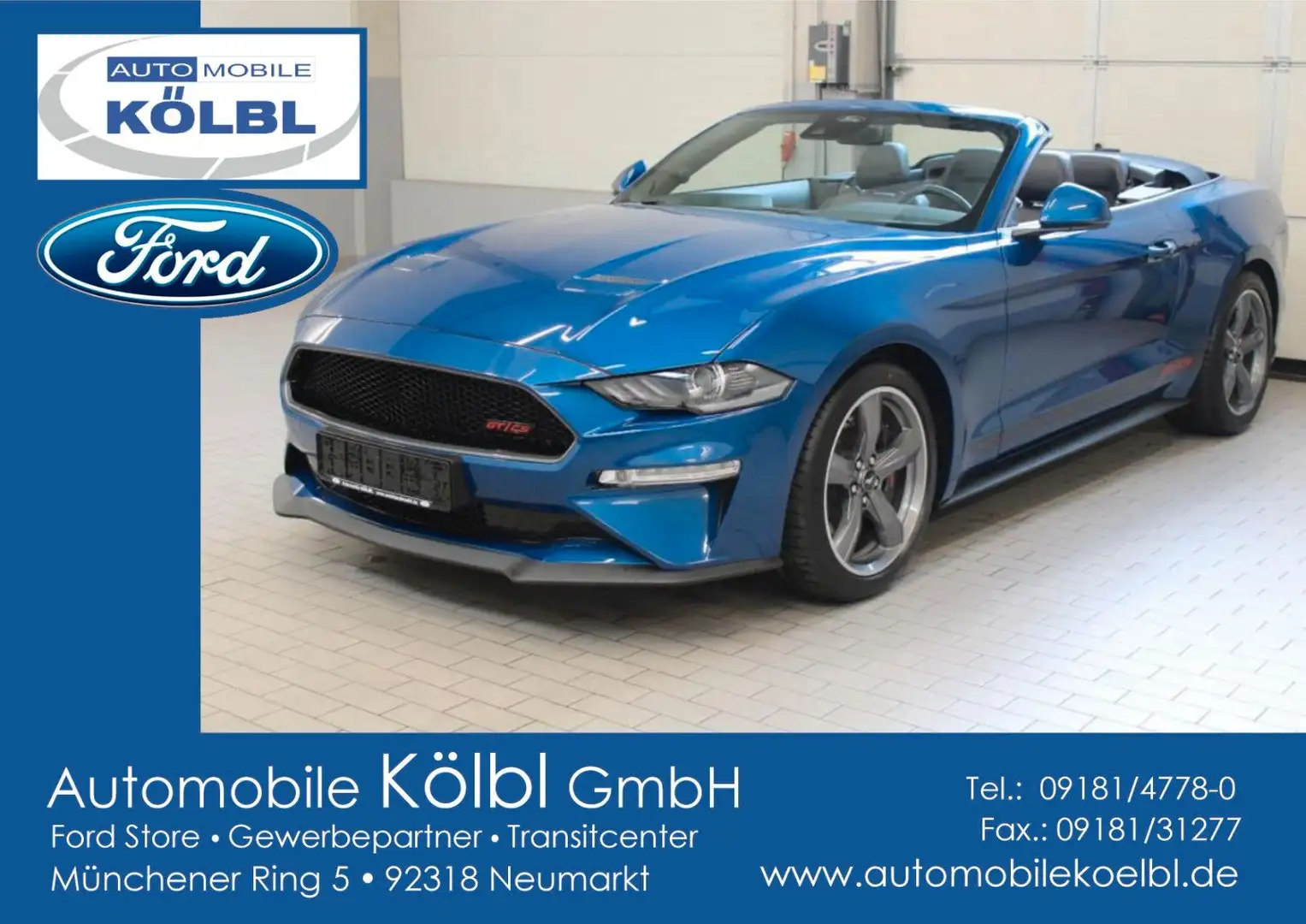 Ford Mustang Cabrio California V8 Aut., MAGNE RIDE Blue - 1